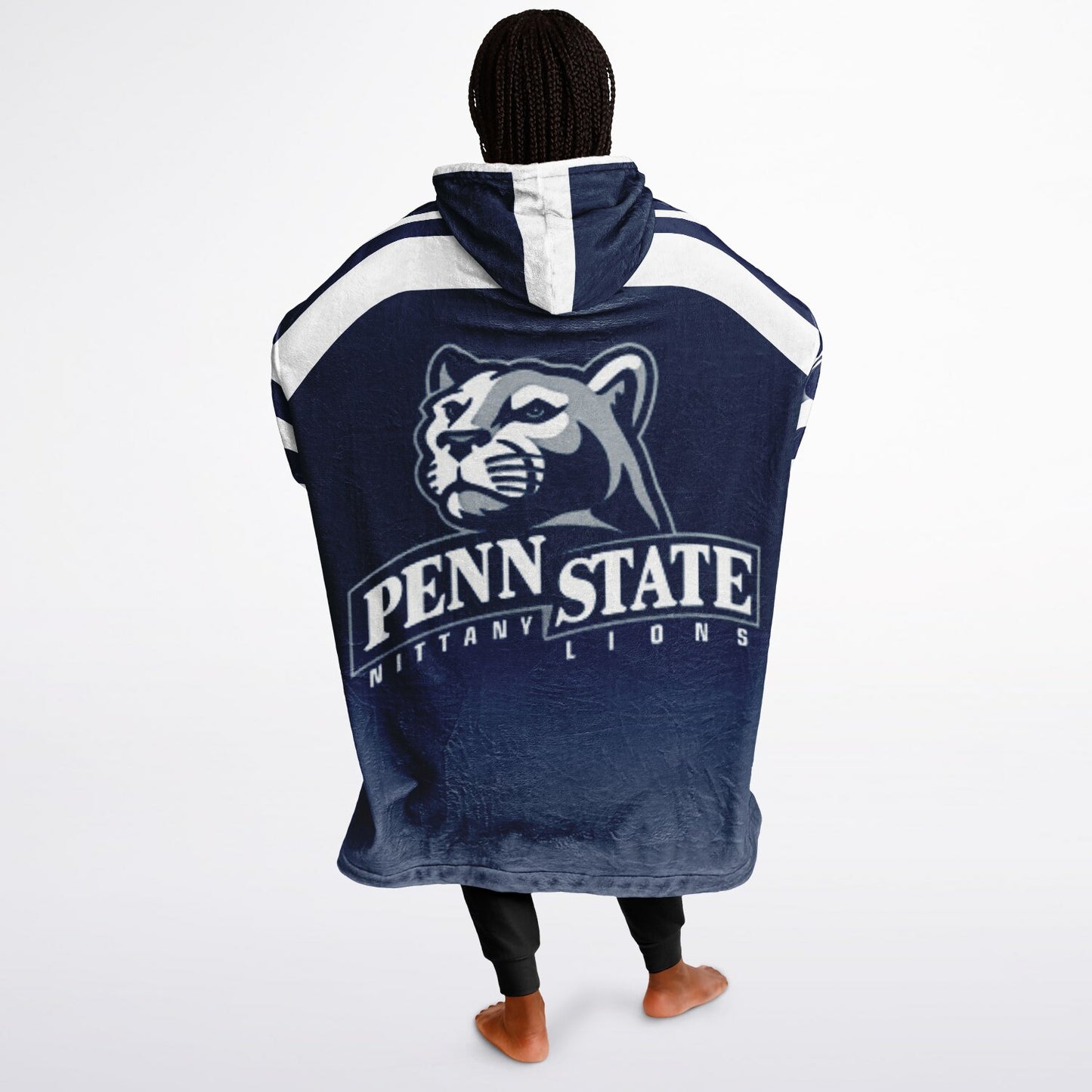 Penn St. Cuddle Hoodie Blue & White Pocket