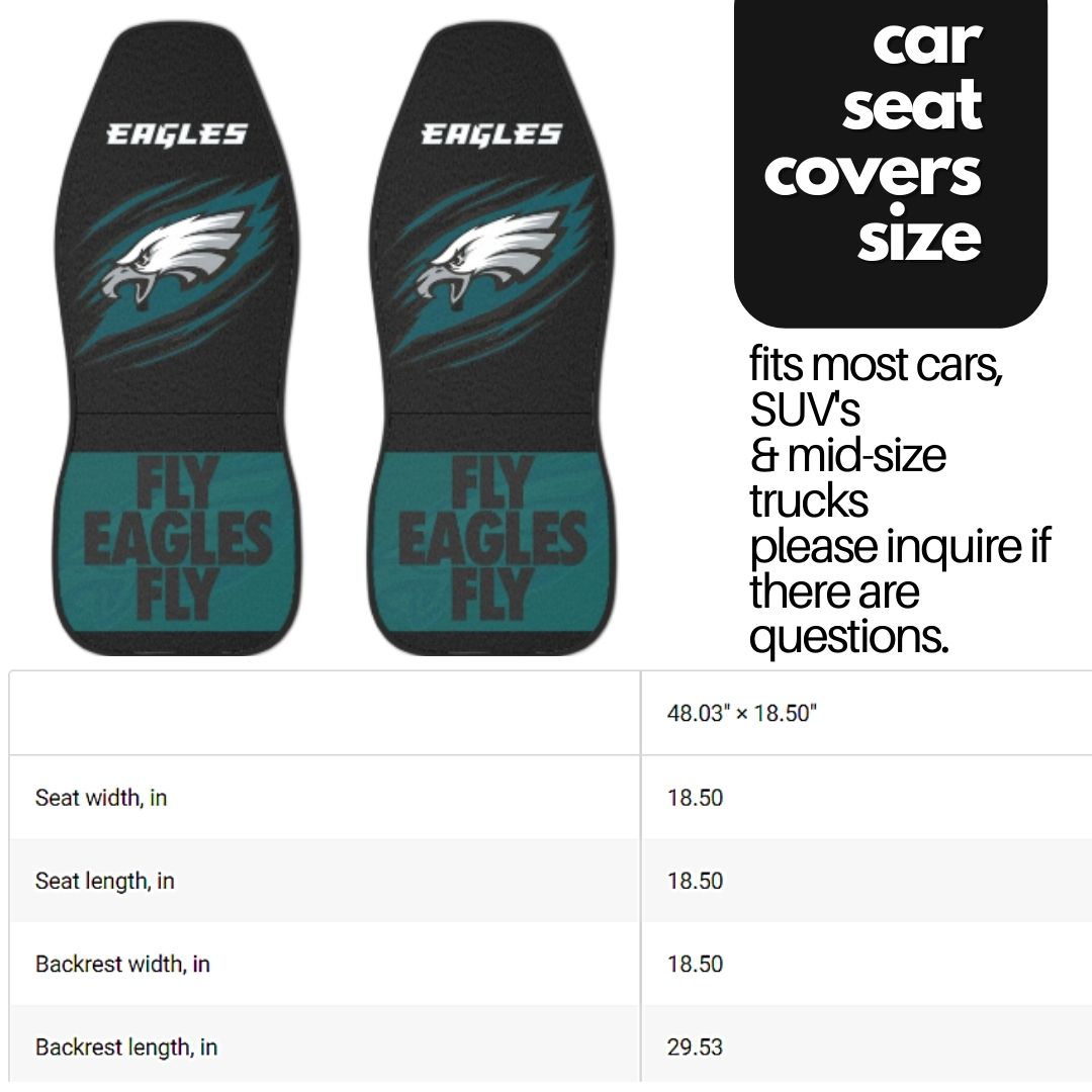 Philly Football Car Seat Covers Fly Eagles Fly Car Seat Covers Philly Sports Fans Gift