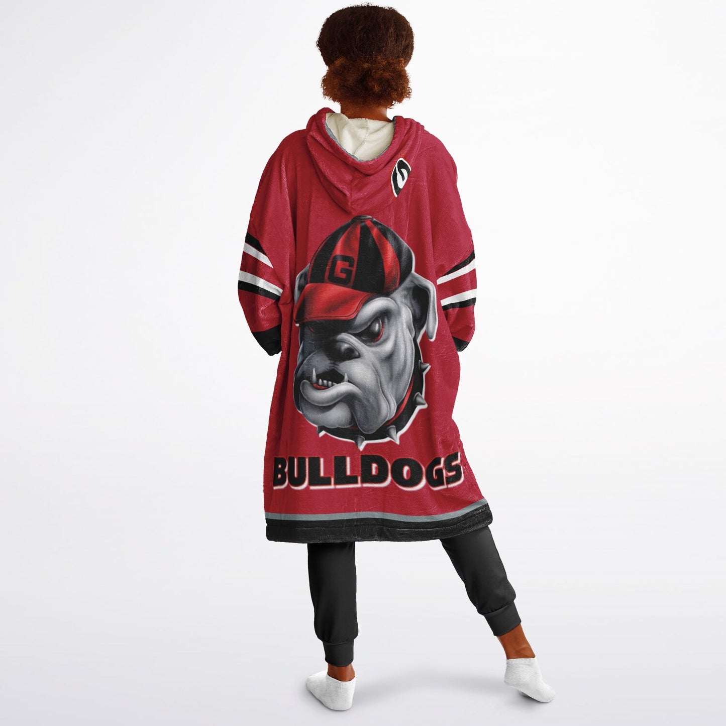 Youth Georgia Bulldogs Red Oversize Cuddle Hoodie Young Fan Gift From Alumni