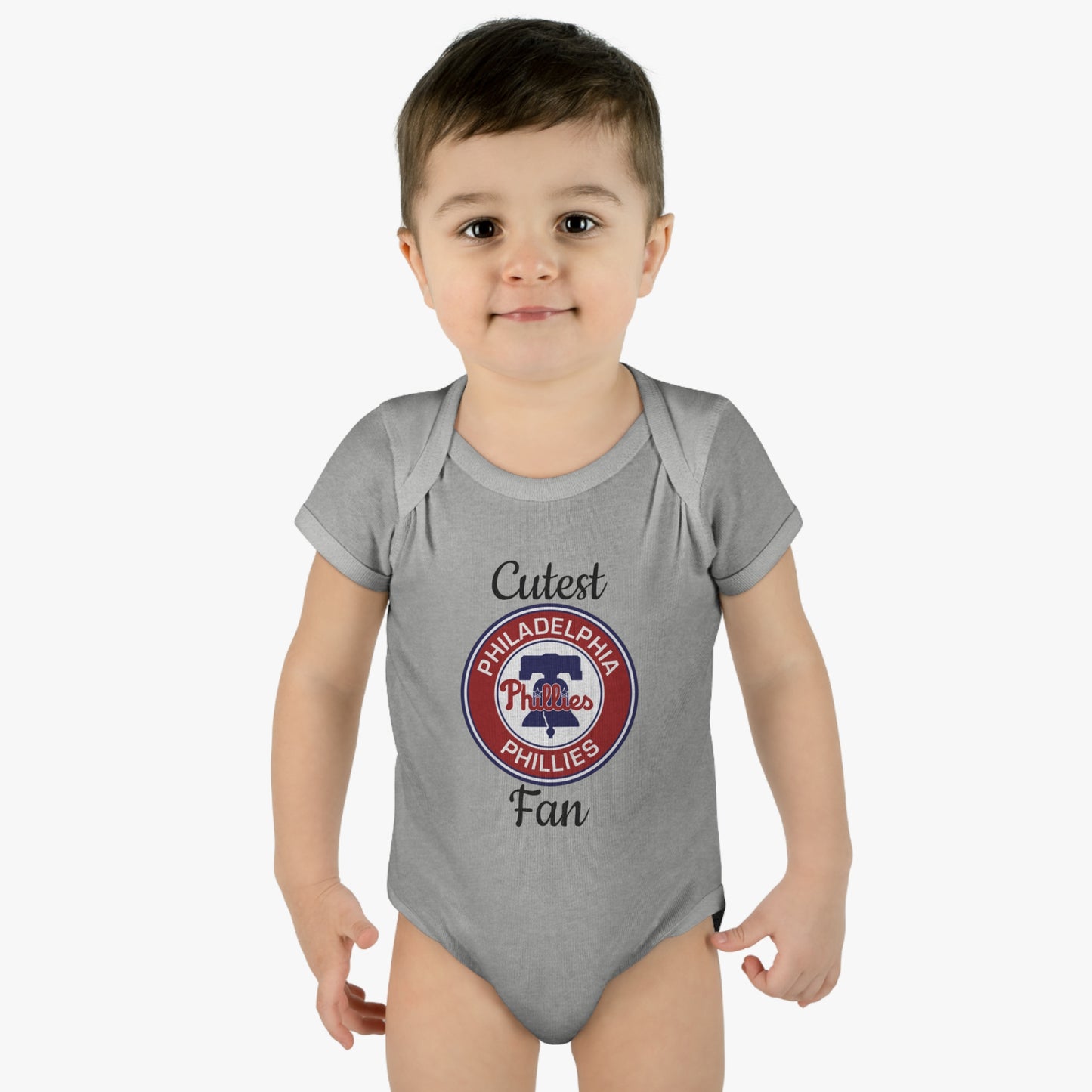 Phillies Cutest Fan Retro Infant Baby Rib Bodysuit Cutest New Fan Comfy Fit Super Soft Feel