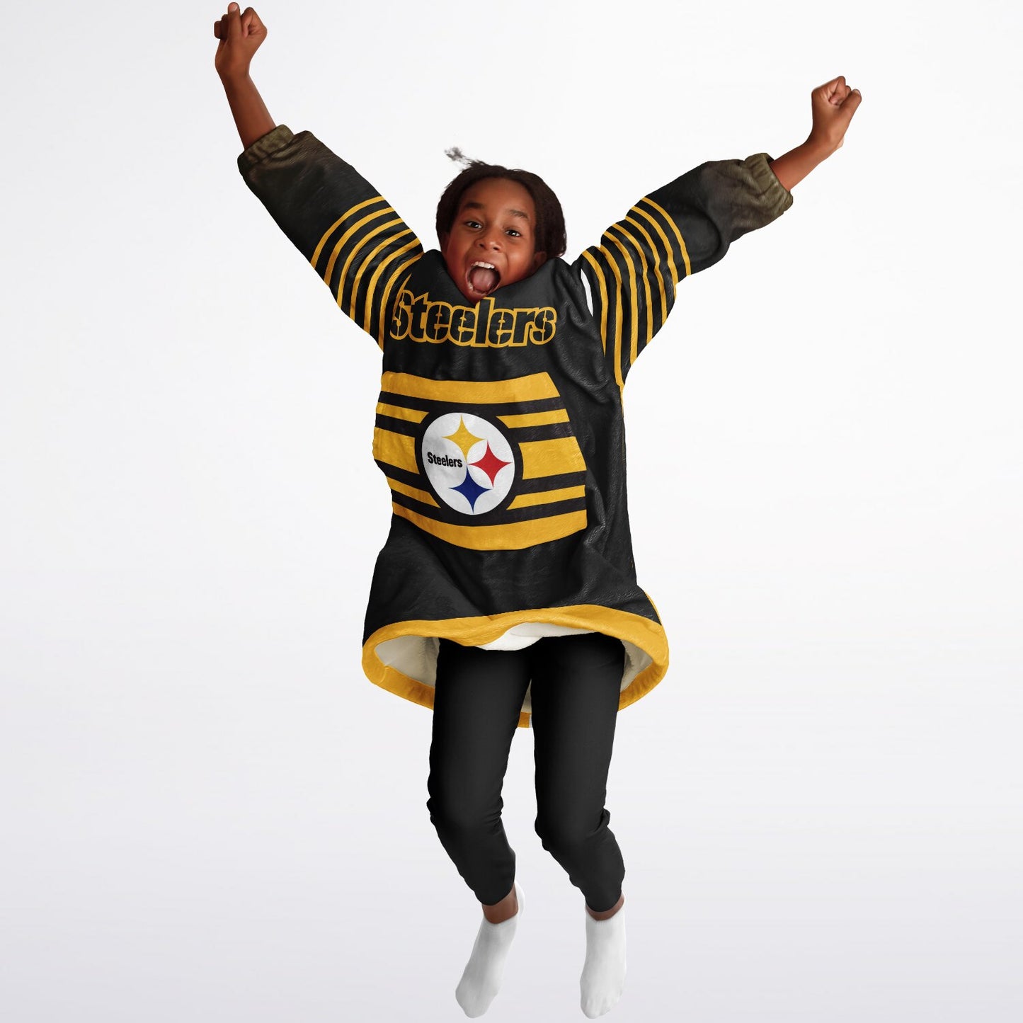 Youth Pittsburgn Steelers Black Oversize Cuddle Hoodie
