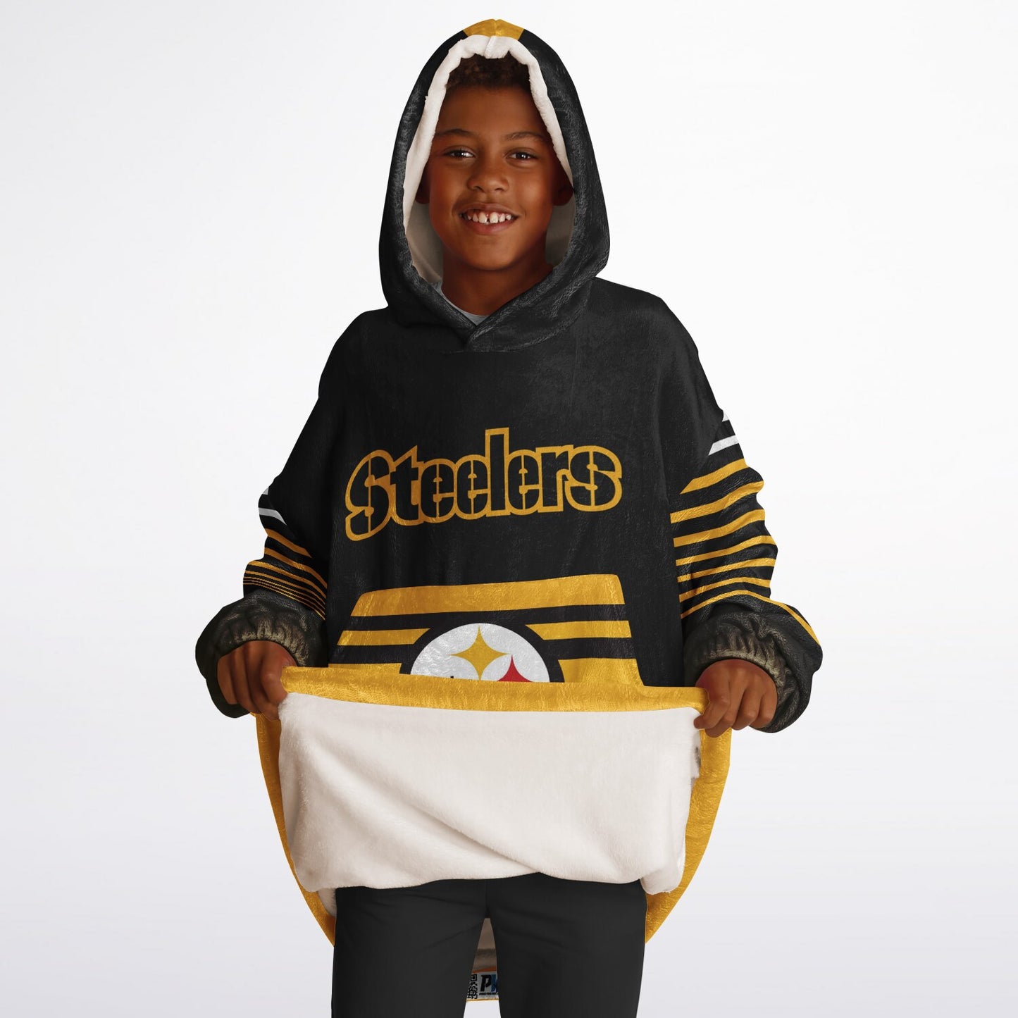 Youth Pittsburgn Steelers Black Oversize Cuddle Hoodie