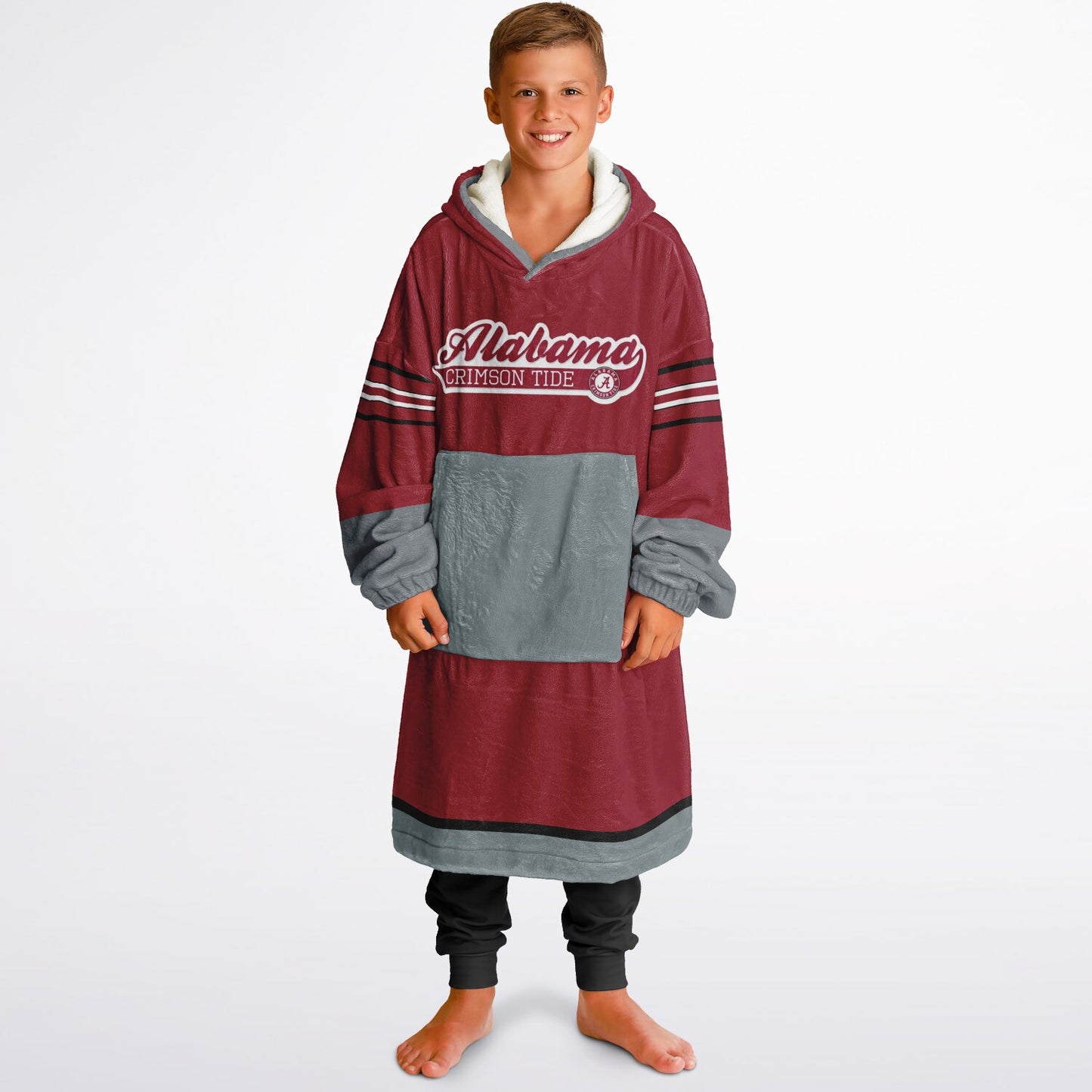 Youth Alalbama Crimson Tide Red Oversize Cuddle Hoodie Young Fan Gift From Alumni