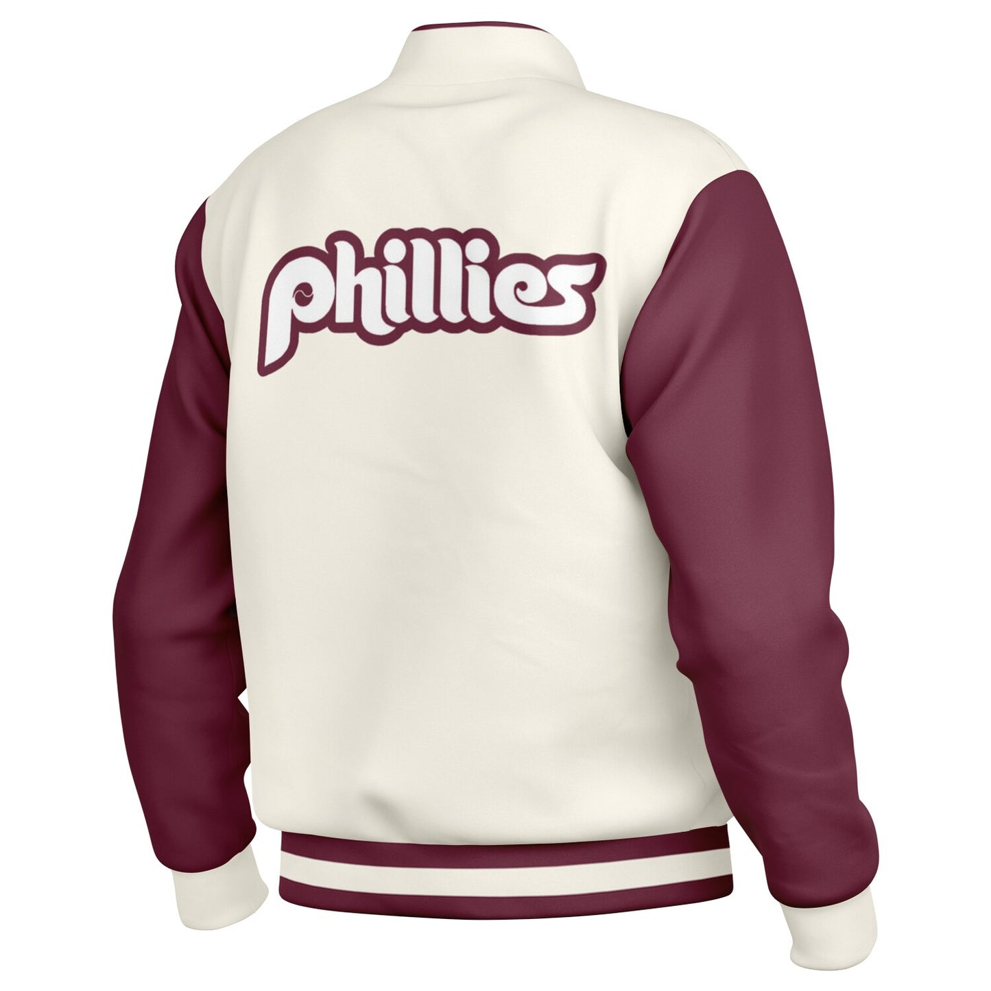 Philadelphia Phillies Cream Baseball Varsity Jacket
