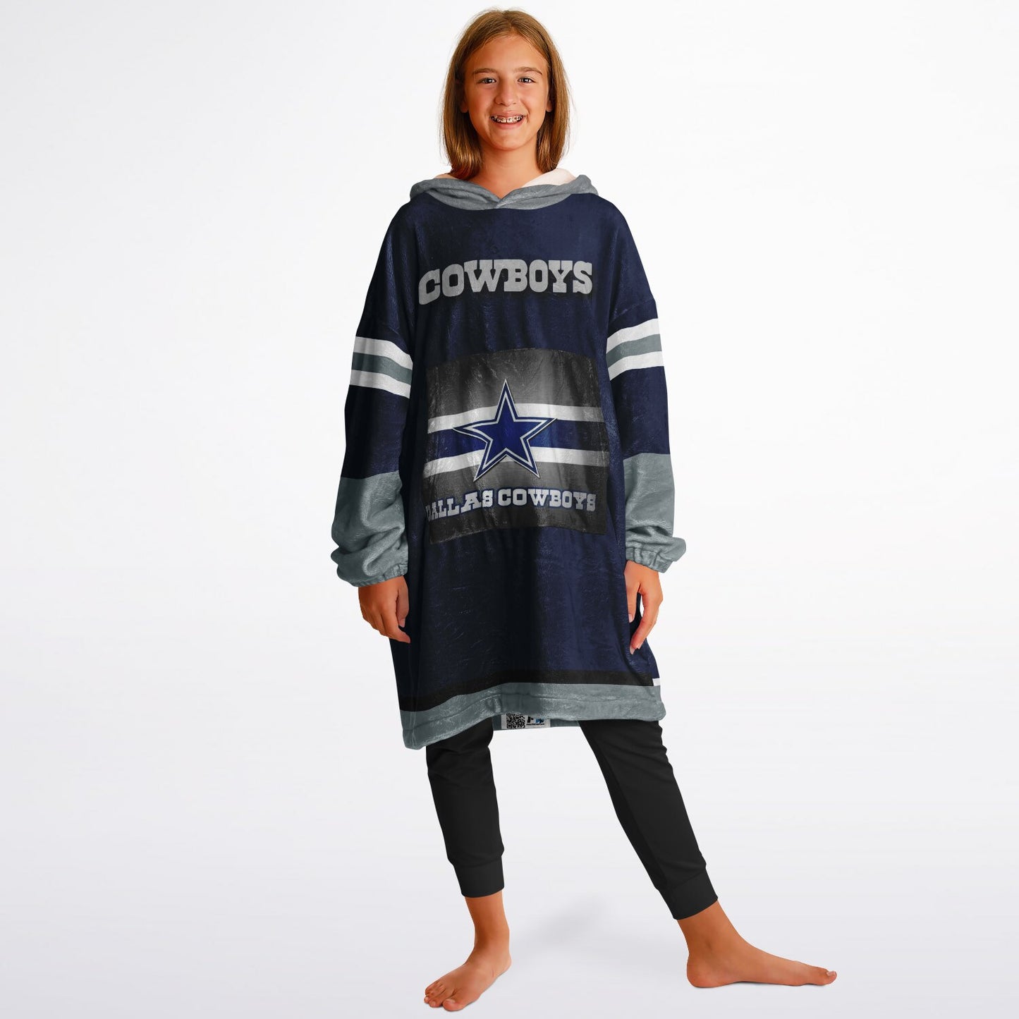 Youth Dallas Cowboys Blue Star Oversize Cuddle Hoodie Young Fan Gift From Fan