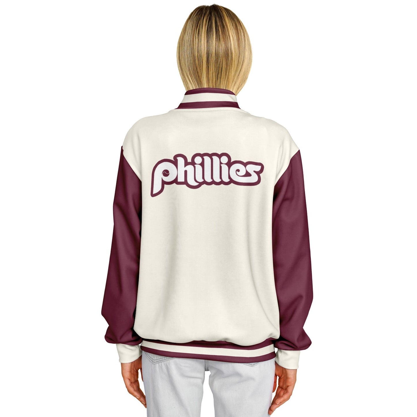 Philadelphia Phillies Cream Baseball Varsity Jacket