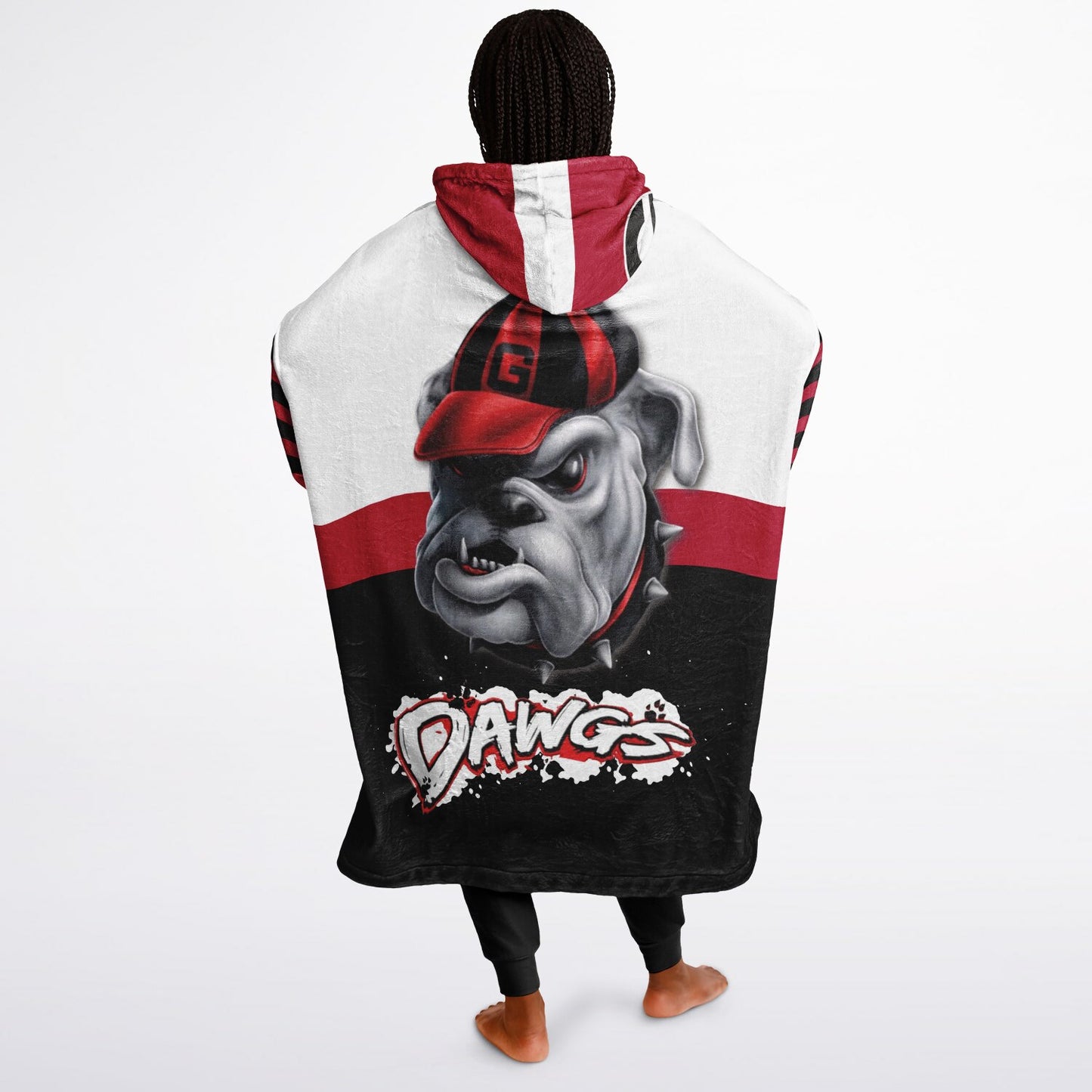 Georgia White Tri-Color Dawgs Cozy Cuddle Hoodie Best Gift for Dawg Fans & Alumni