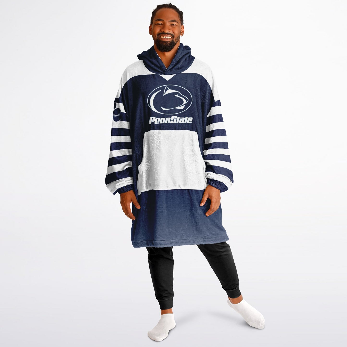 Penn St. Cuddle Hoodie Blue & White Pocket