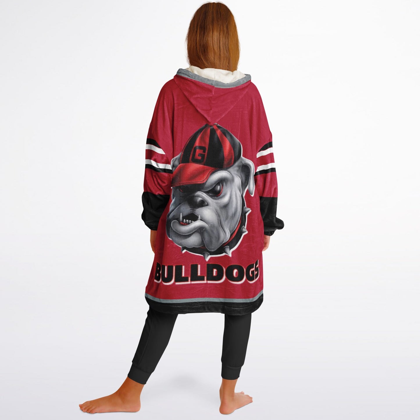 Youth Georgia Bulldogs Red Oversize Cuddle Hoodie Young Fan Gift From Alumni