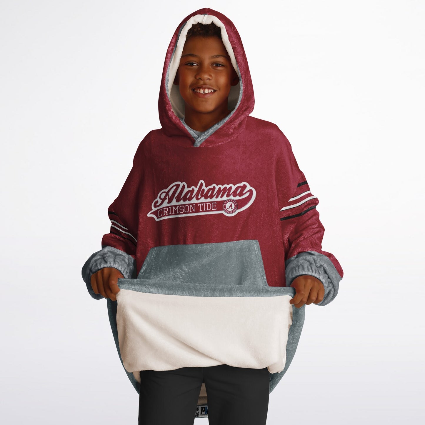 Youth Alalbama Crimson Tide Red Oversize Cuddle Hoodie Young Fan Gift From Alumni