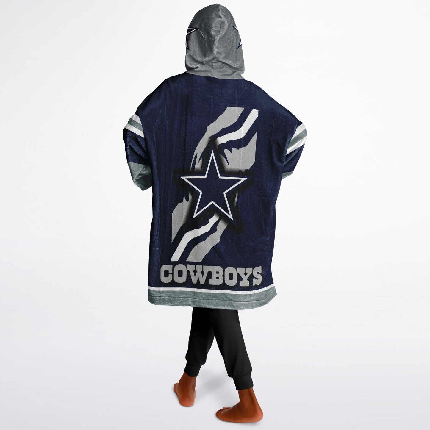 Youth Dallas Cowboys Blue Star Oversize Cuddle Hoodie Young Fan Gift From Fan