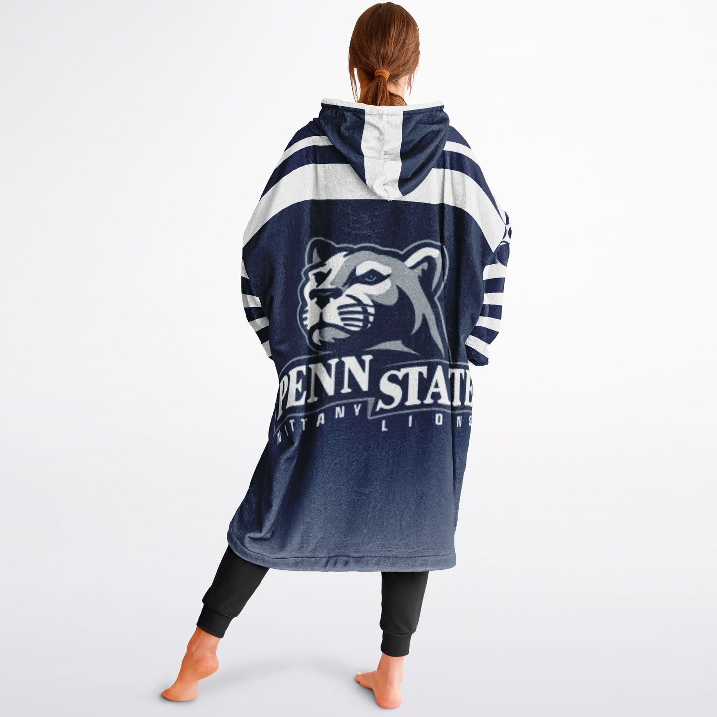 Penn St. Cuddle Hoodie Blue & White Pocket