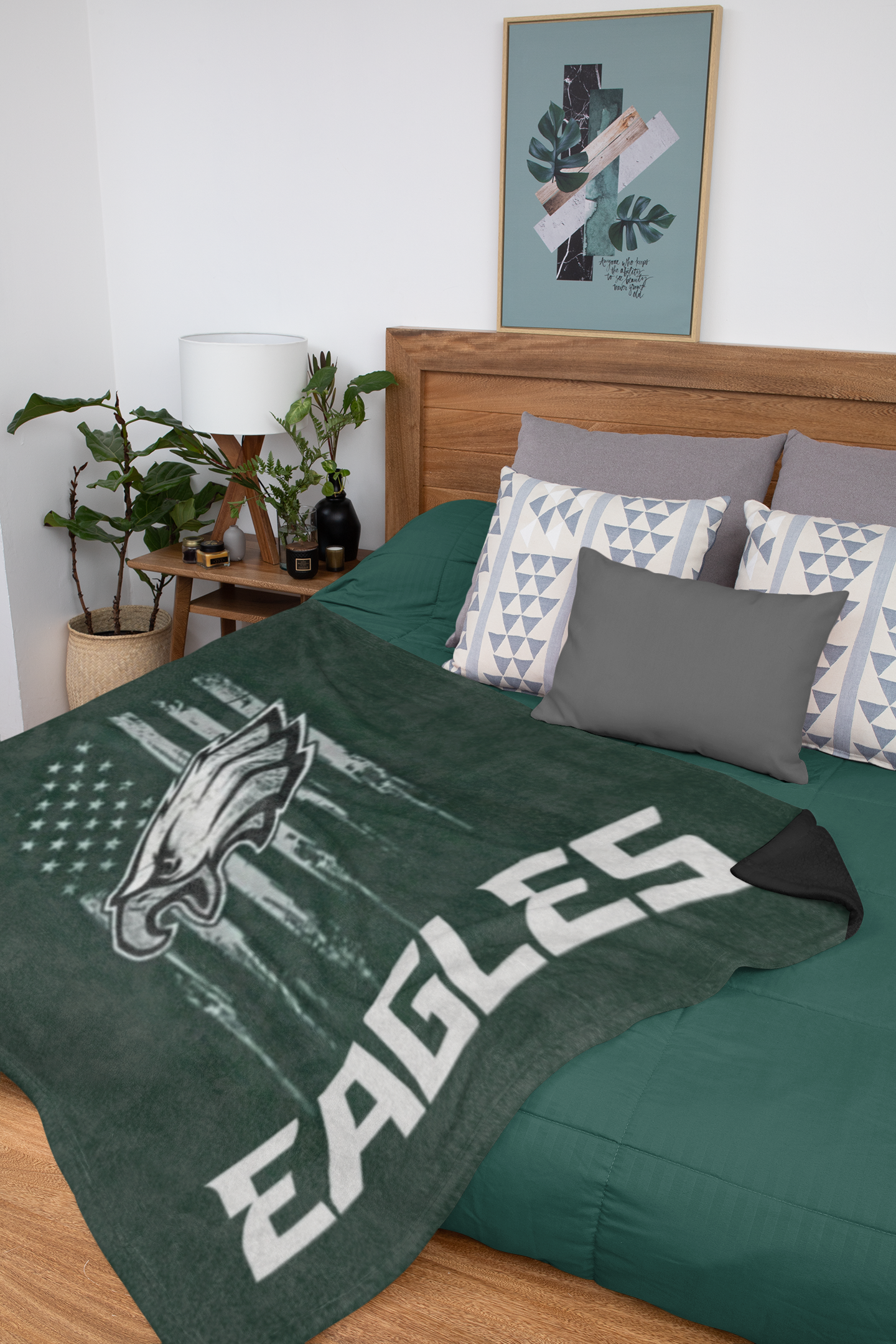 Eagles Blanket Distressed American Flag Soft Blanket Perfect Gift Idea Philly Football Throw Blanket to Watch Eagles Games Sports Home Decor