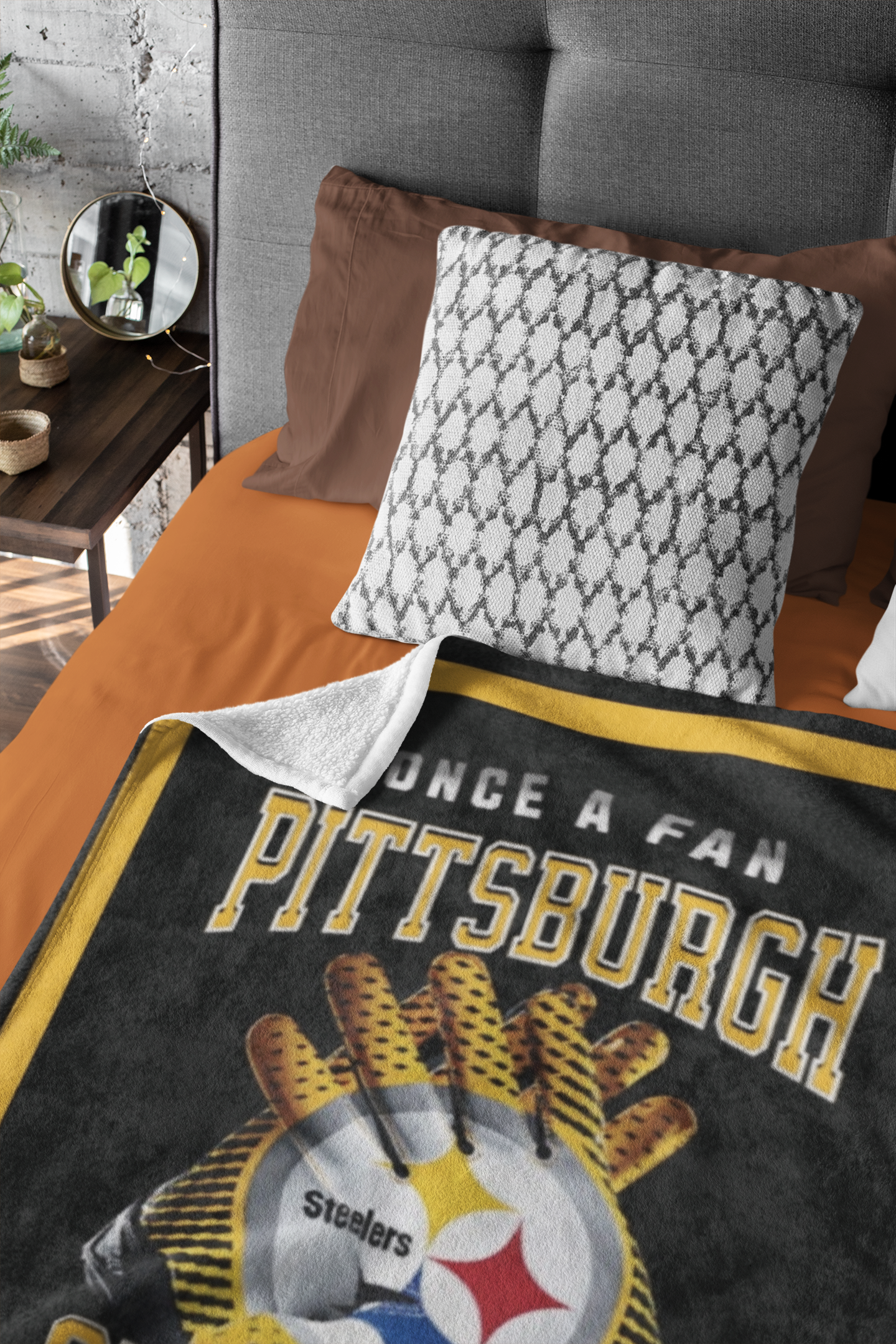 Steelers Blanket Pittsburgh Football Gift Throw Blanket Fan Inspired Soft Blanket for the Family Gift Football Mom Football Dad Steelers Fans Gift