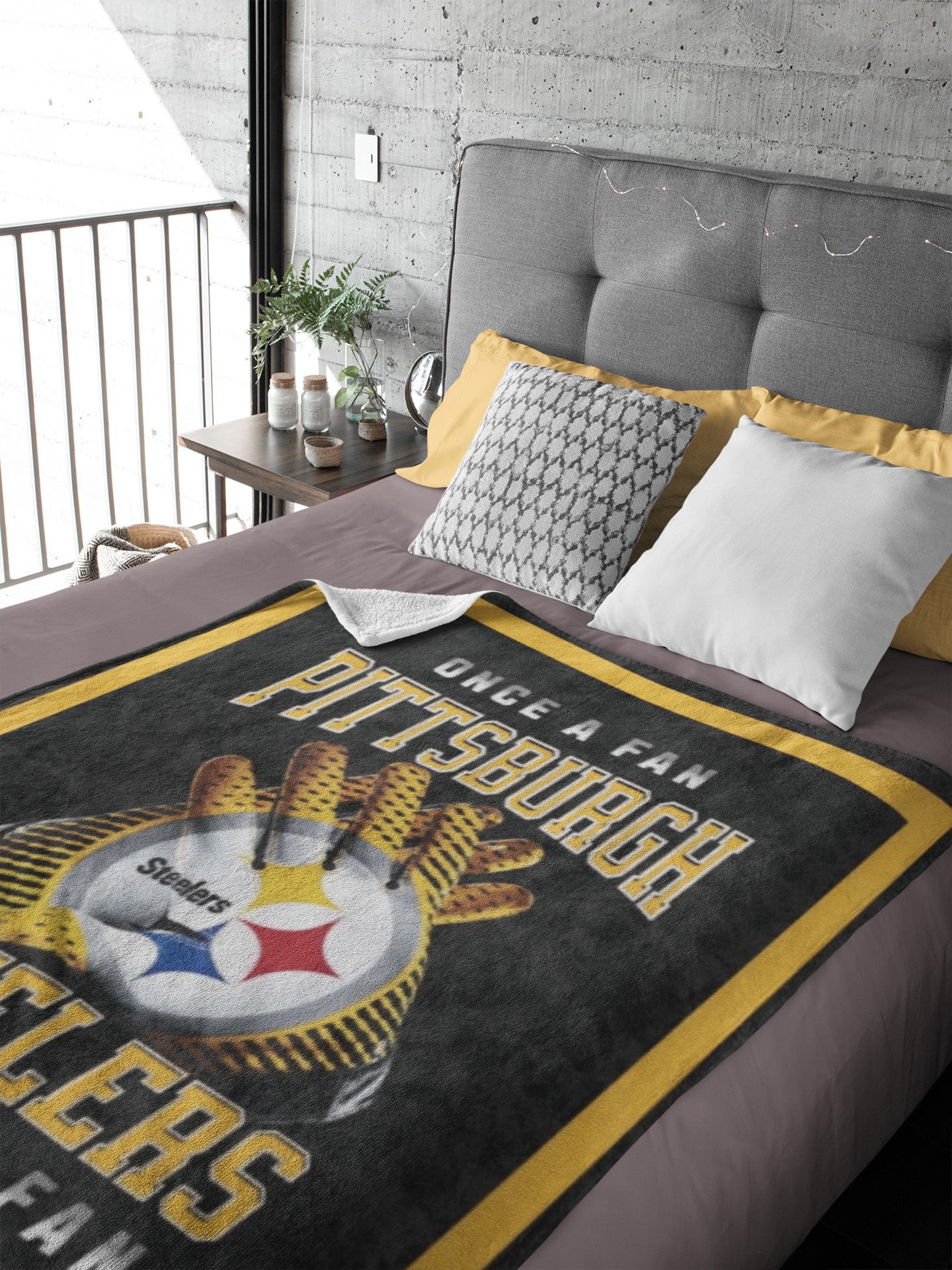 Steelers Blanket Pittsburgh Football Gift Throw Blanket Fan Inspired Soft Blanket for the Family Gift Football Mom Football Dad Steelers Fans Gift