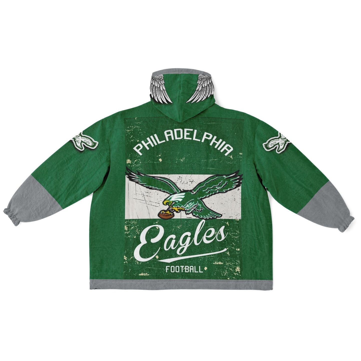 Eagles Retro Kelly Green Eagles Old School Look Oversize Hooded Blanket