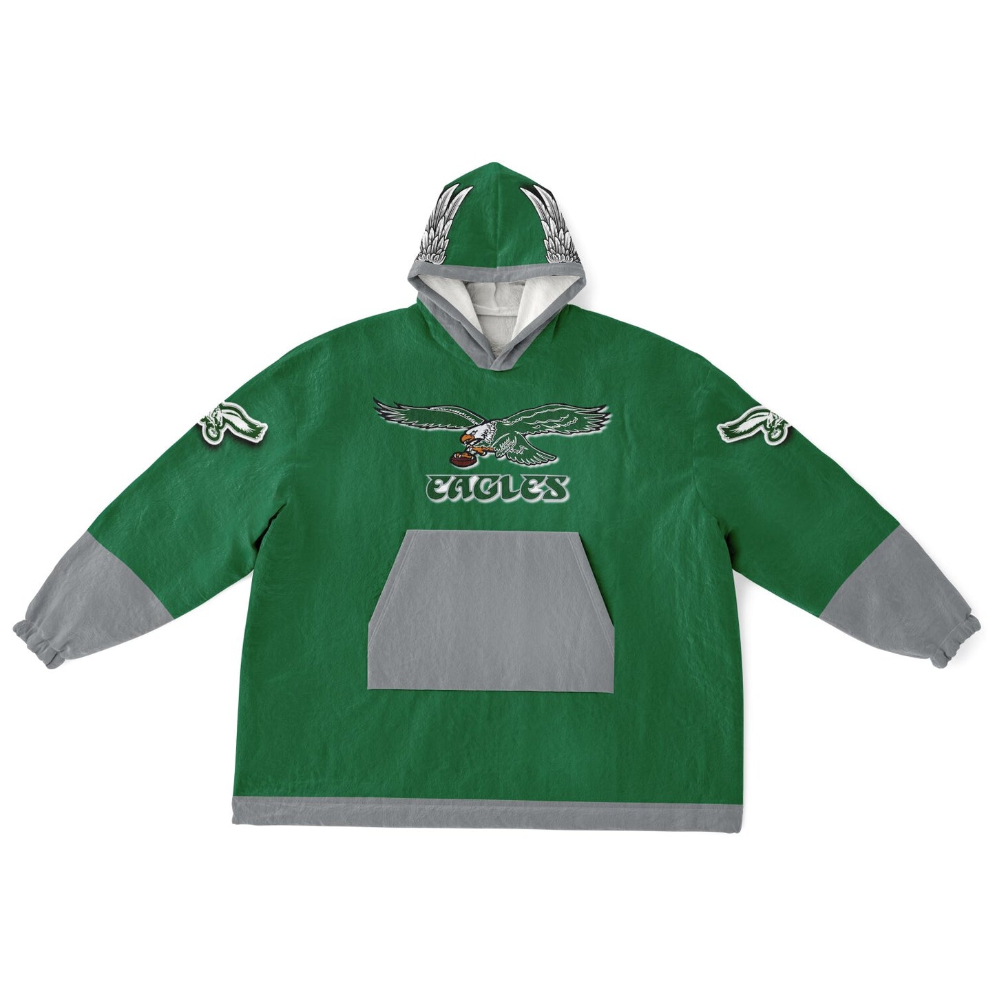 Eagles Retro Kelly Green Eagles Old School Look Oversize Hooded Blanket