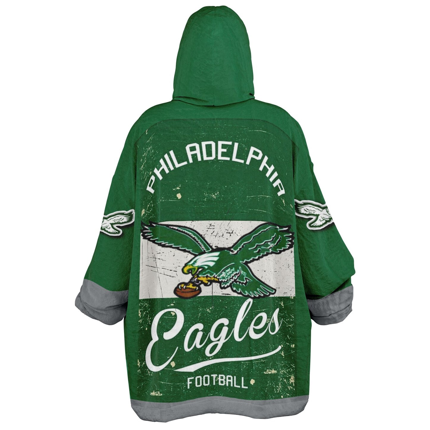Eagles Retro Kelly Green Eagles Old School Look Oversize Hooded Blanket