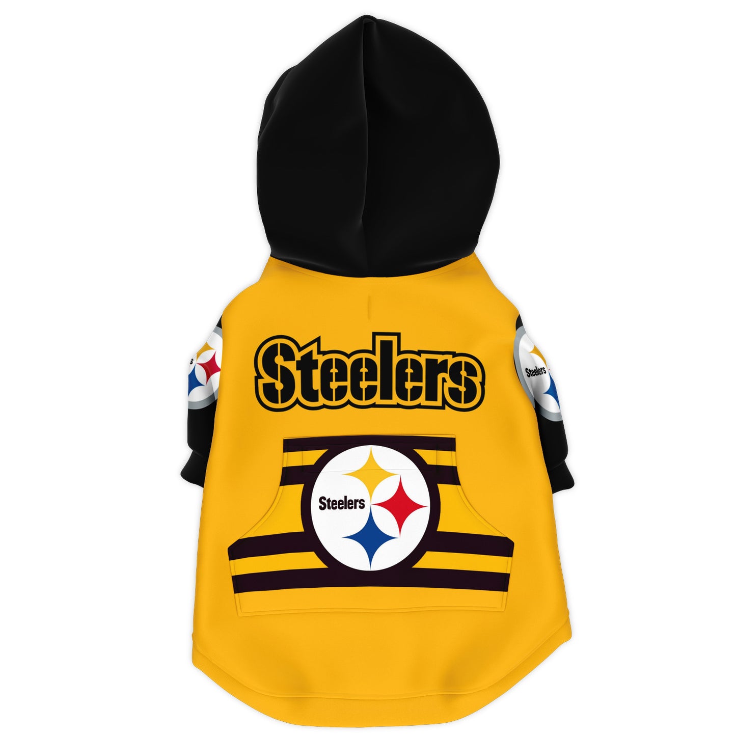 Steelers Dog Zip Up Hoodie Yellow