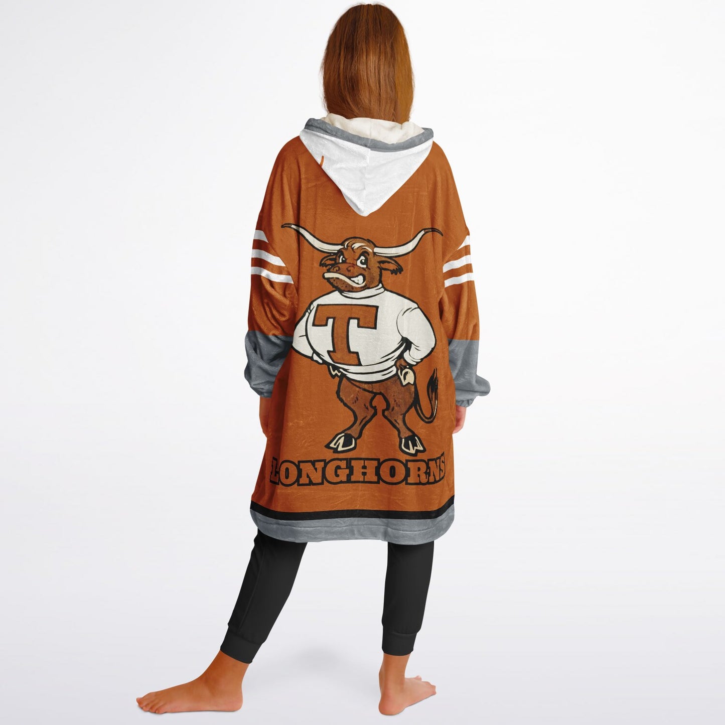 Youth Texas Longhorns Burnt Orange Oversize Cuddle Hoodie  Young Fan Gift From Alumni