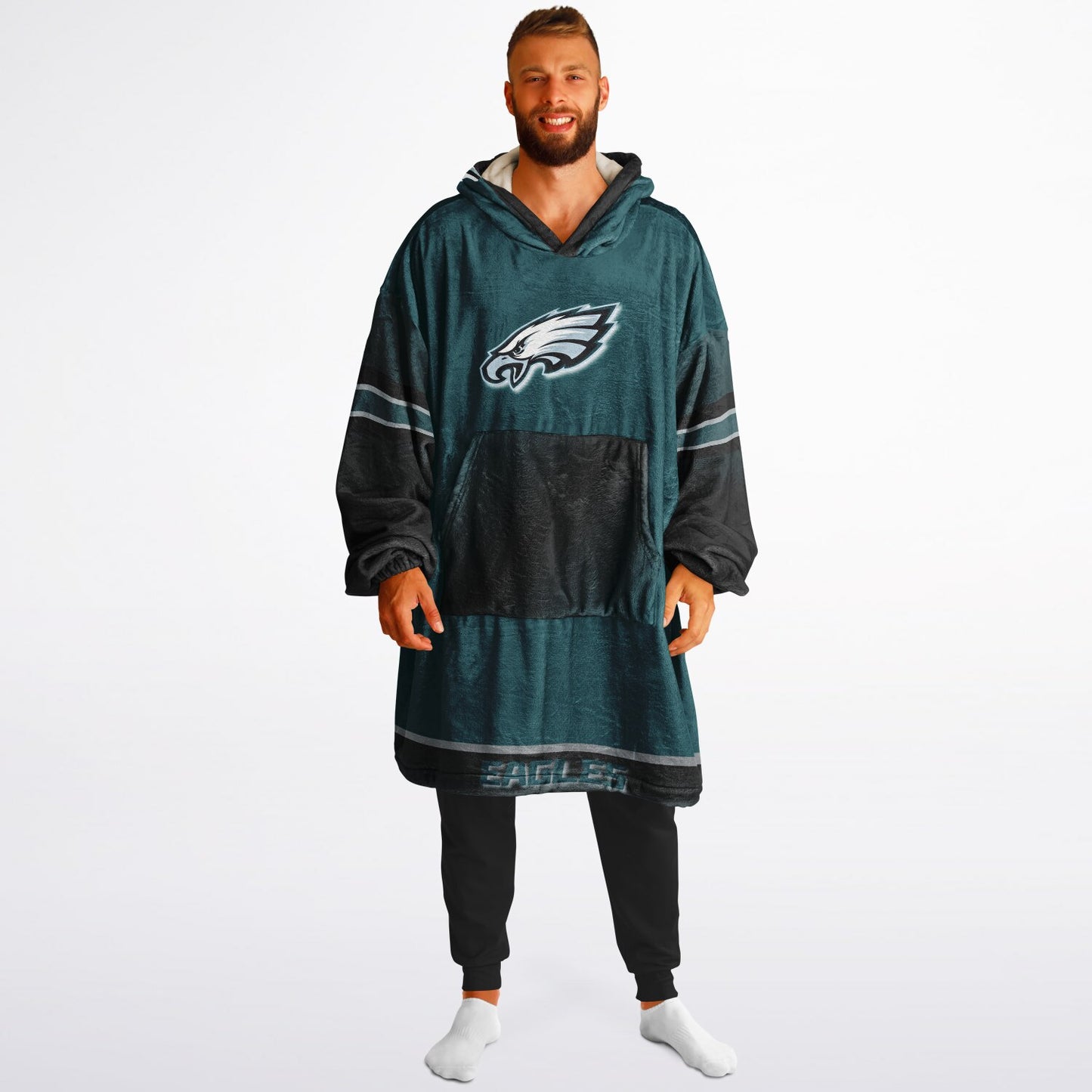 Philadelphia Eagles Victory Green Oversize Hooded Blanket