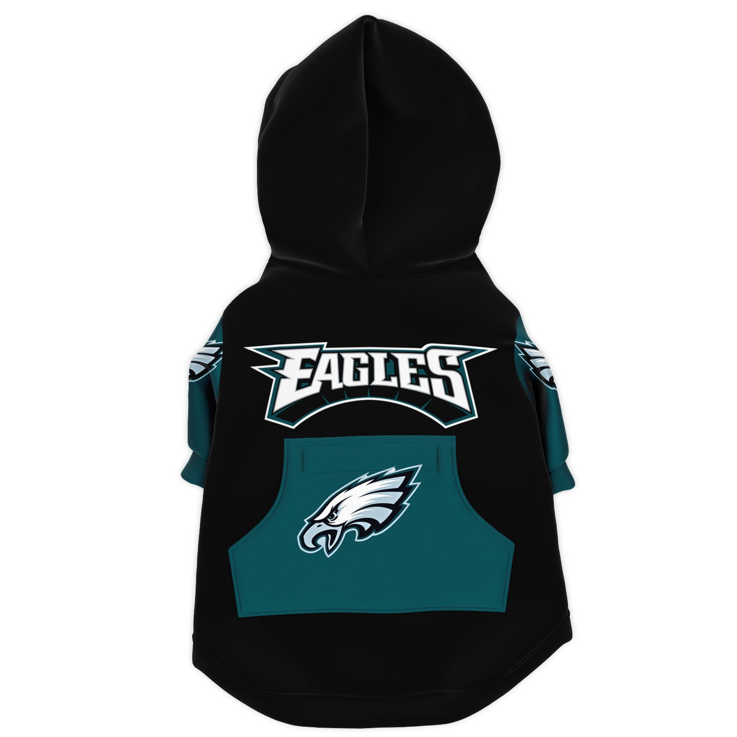 Dog Zip-Up Eagles Hoodie black