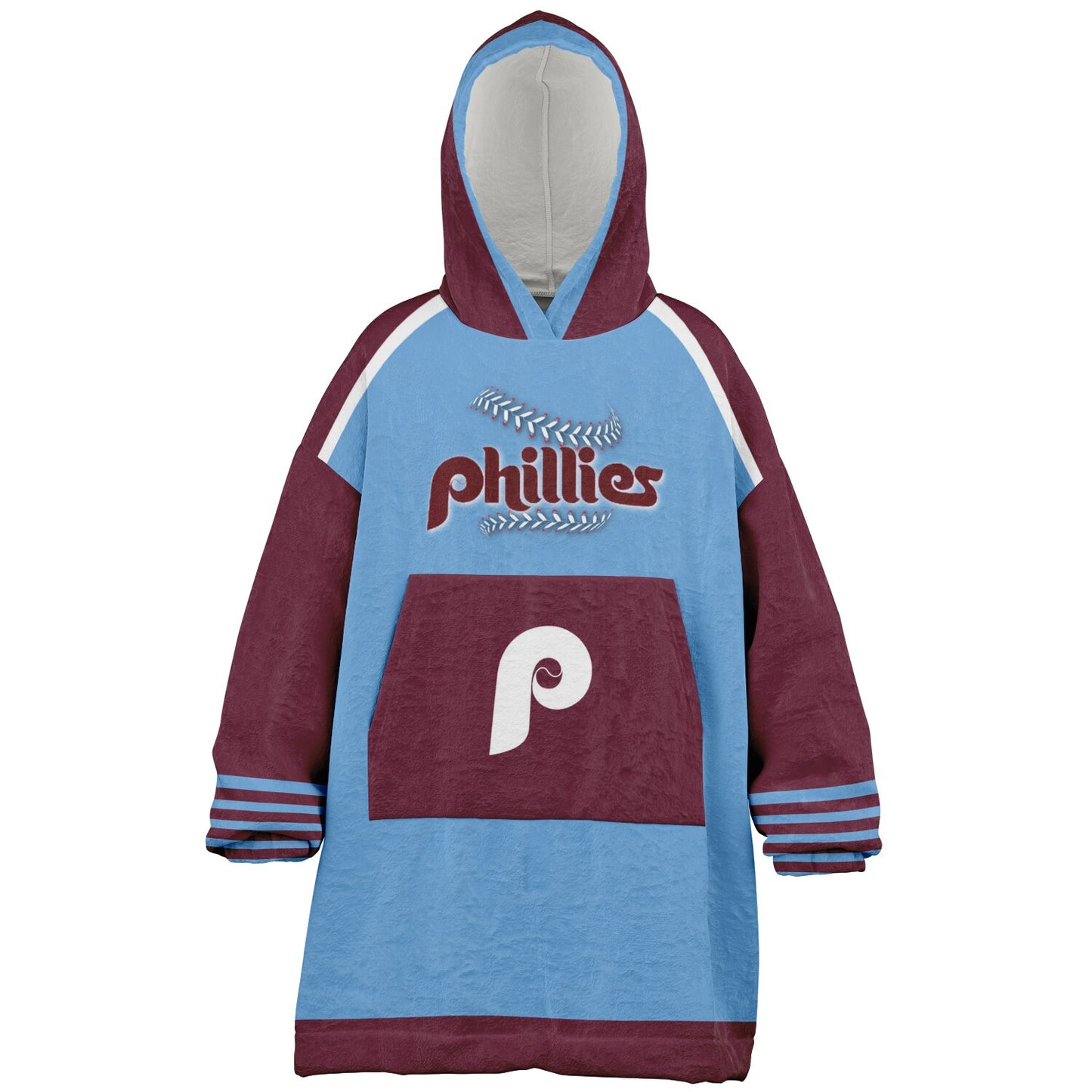 Youth Phillies Retro Light Blue Cuddle Hoodie Great Gift for Young Fans