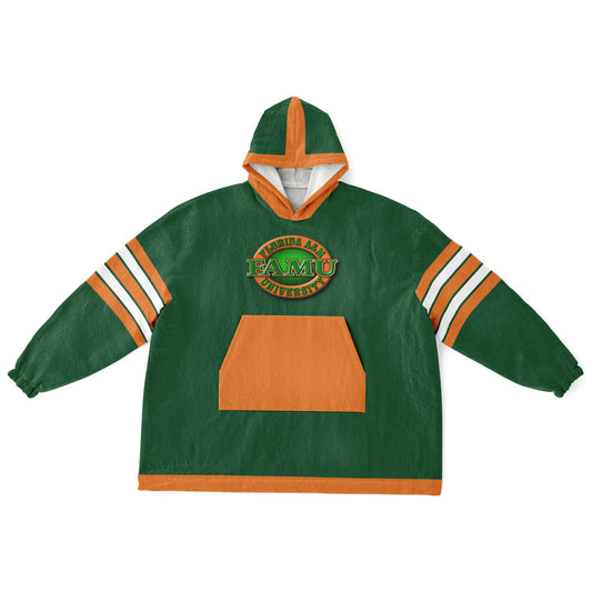 FAMU Green Cuddle Hoodie  FAMU Rattlers Oversize Hooded Blanket Gift forAlumni,  Fans & Family