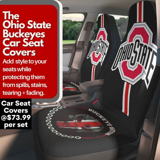 Car Seat Covers The Ohio State Seat Covers, College football vehicle seat covers, Car Interior décor for football fans, car accessories gif