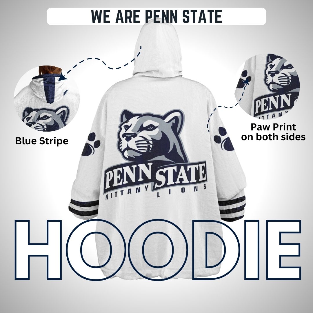 Penn St. Reversible Cuddle Hoodie  Home and Away Design Penn St. Alumni Gift For Students Parents and Fans