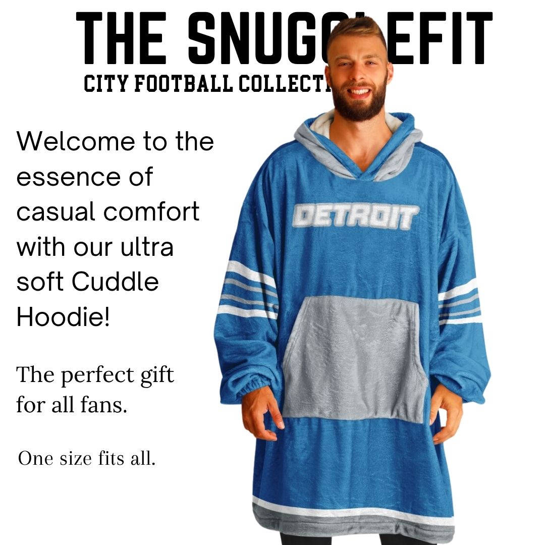 Detroit Lions Oversize Hooded Blanket Gift for Fans