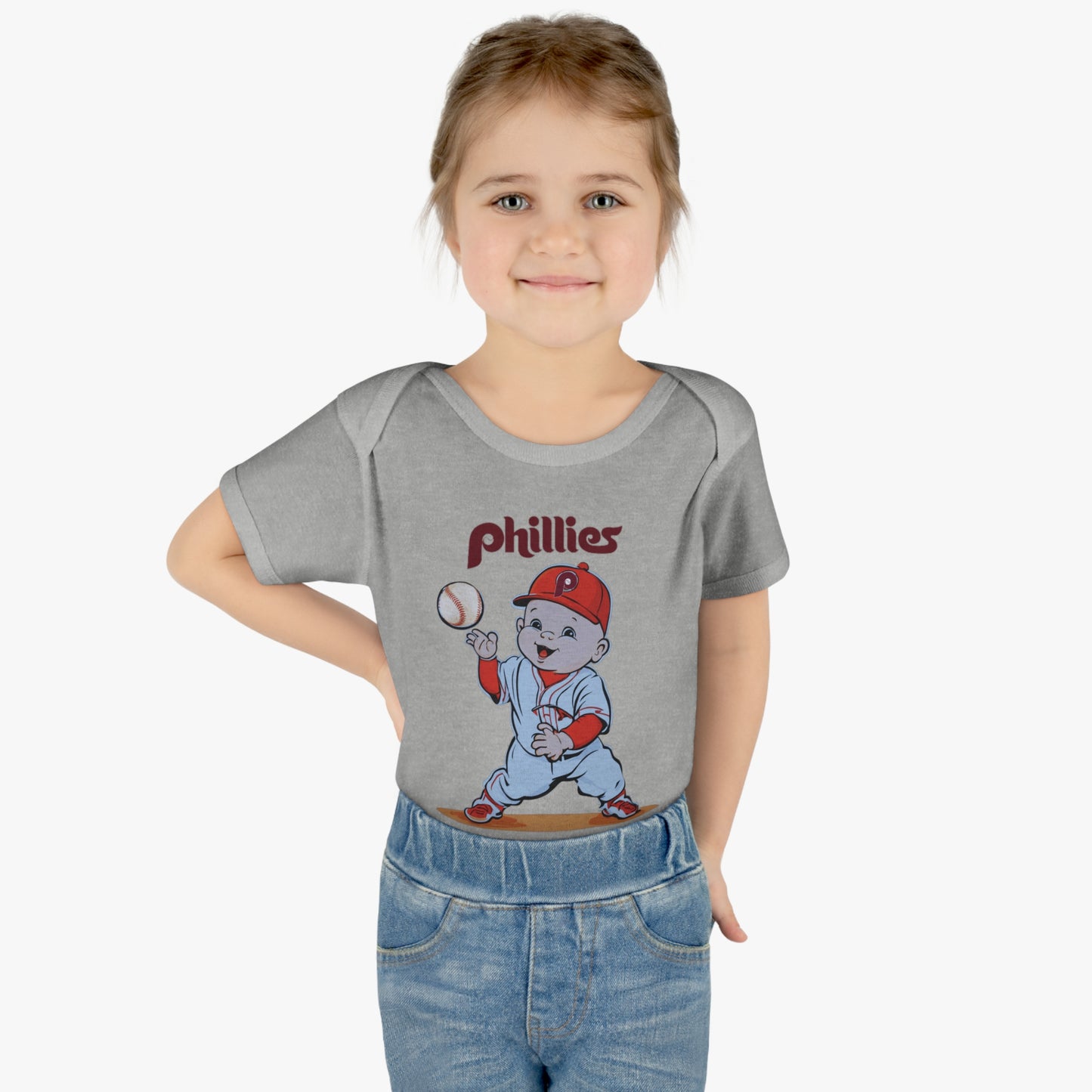 Phillies Baby Retro Infant Baby Rib Bodysuit Cutest New Fan Comfy Fit Super Soft Feel