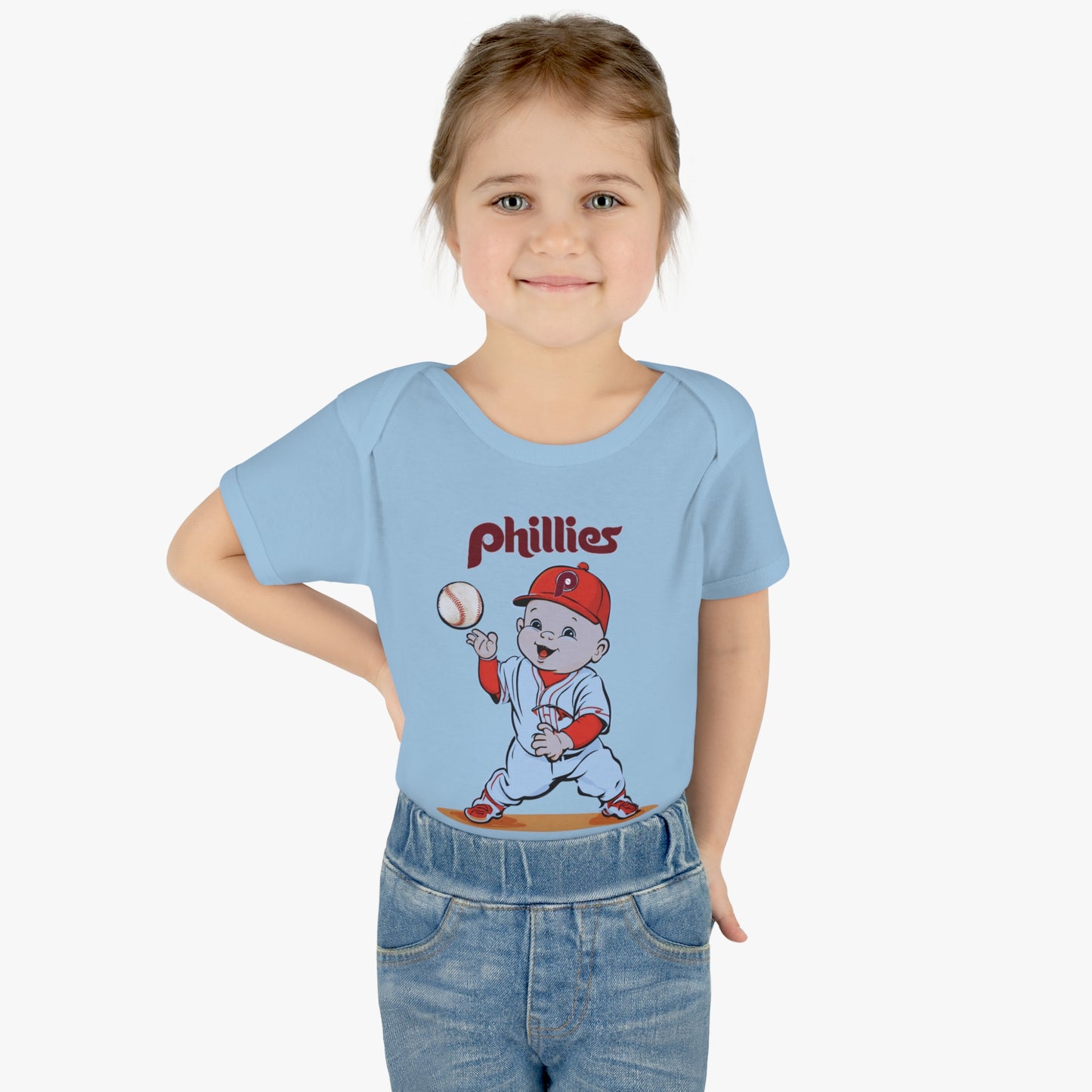 Phillies Baby Retro Infant Baby Rib Bodysuit Cutest New Fan Comfy Fit Super Soft Feel