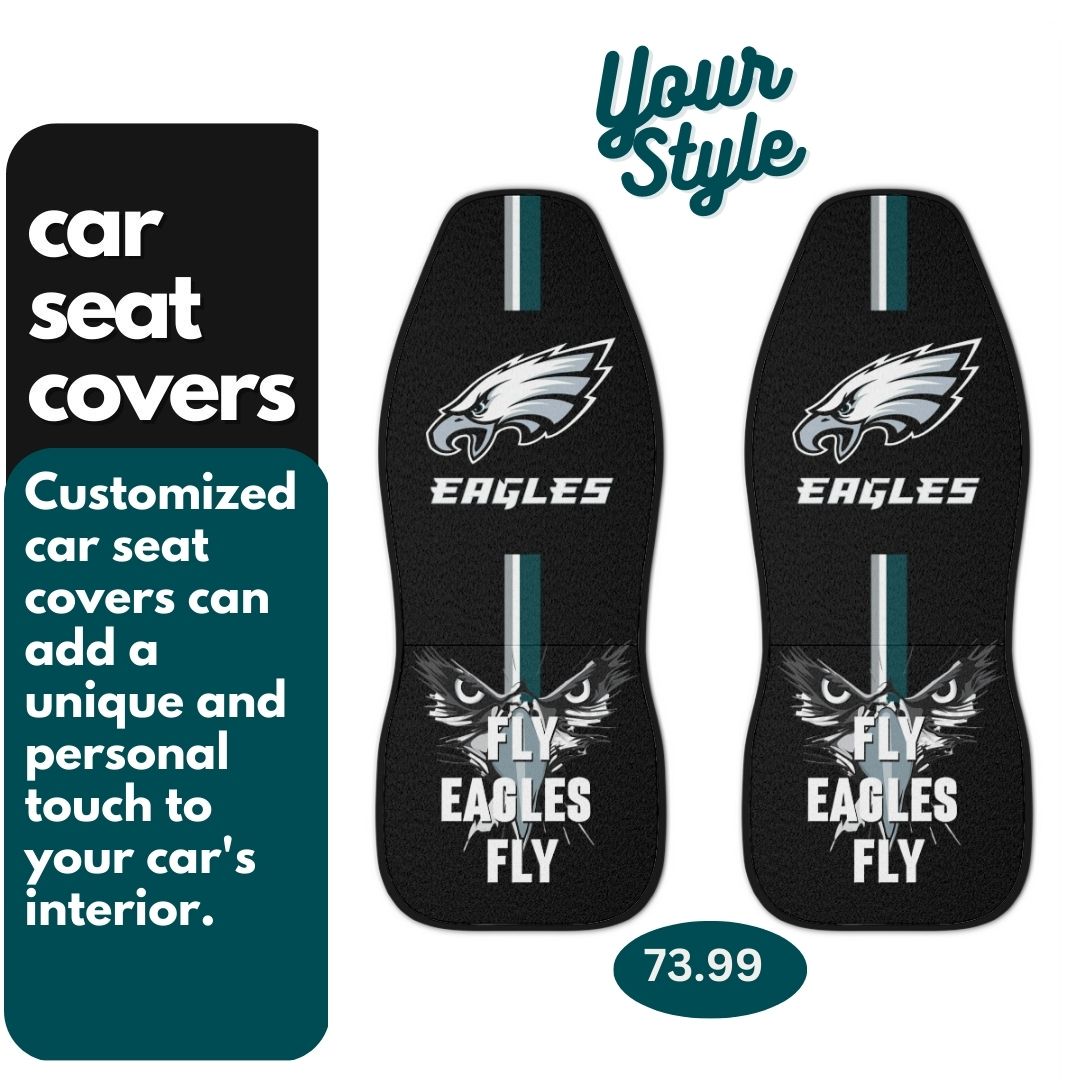 Philly Football Car Seat Covers Fly Eagles Fly Car Seat Covers Philly Sports Fans Gift