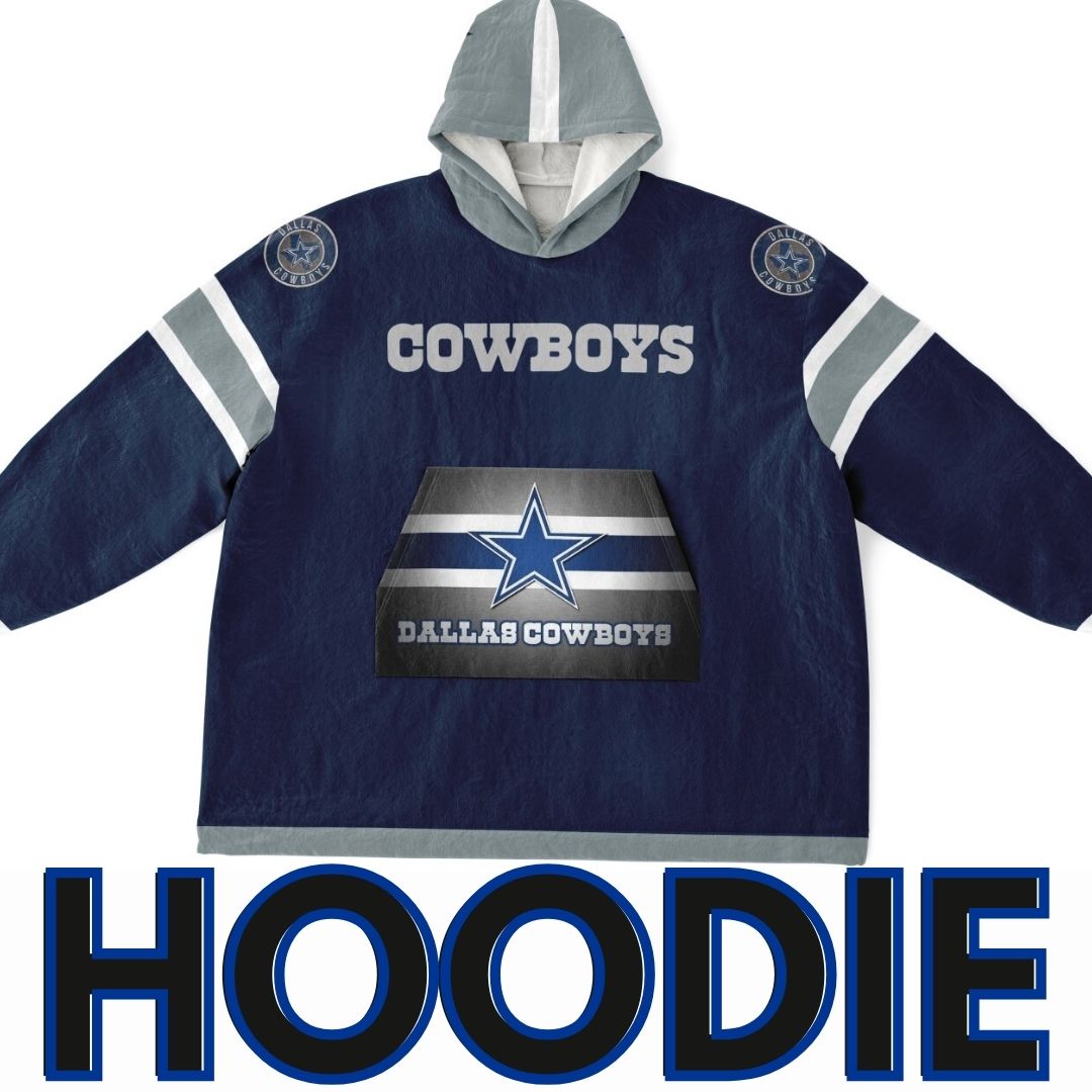 Dallas Cowboys Blue Football Cuddle Hoodie