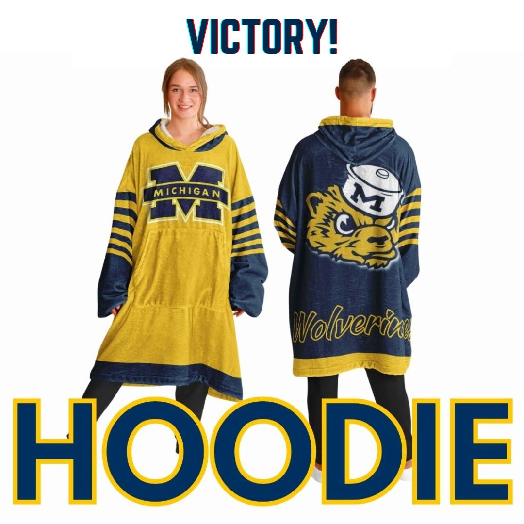 Michigan Football Cuddle Hoodie Maize & Blue Wolverines