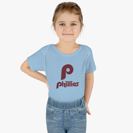 Phillies Retro Infant Baby Rib Bodysuit Cutest New Fan Comfy Fit Super Soft Feel