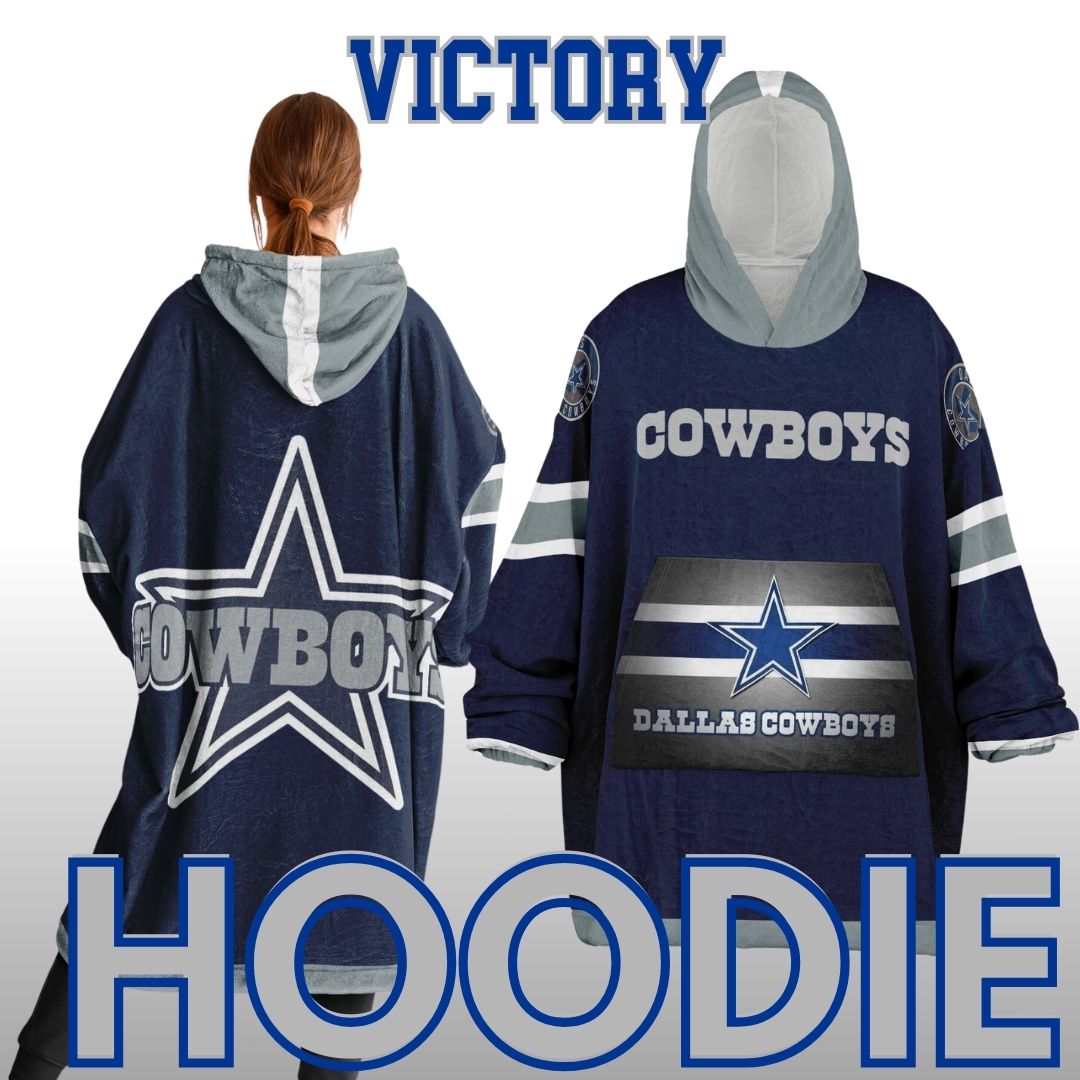 Dallas Cowboys Blue Football Cuddle Hoodie