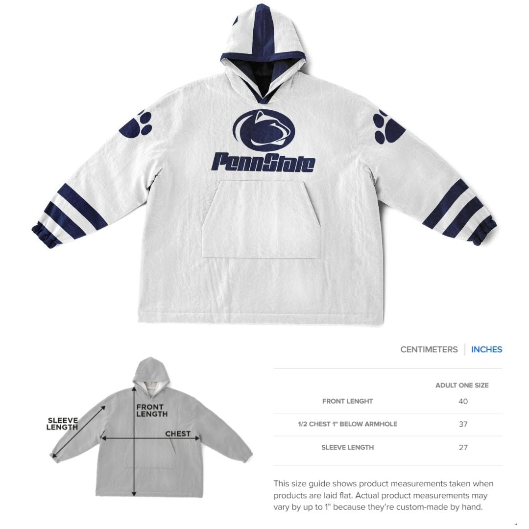 Penn St. Reversible Cuddle Hoodie  Home and Away Design Penn St. Alumni Gift For Students Parents and Fans