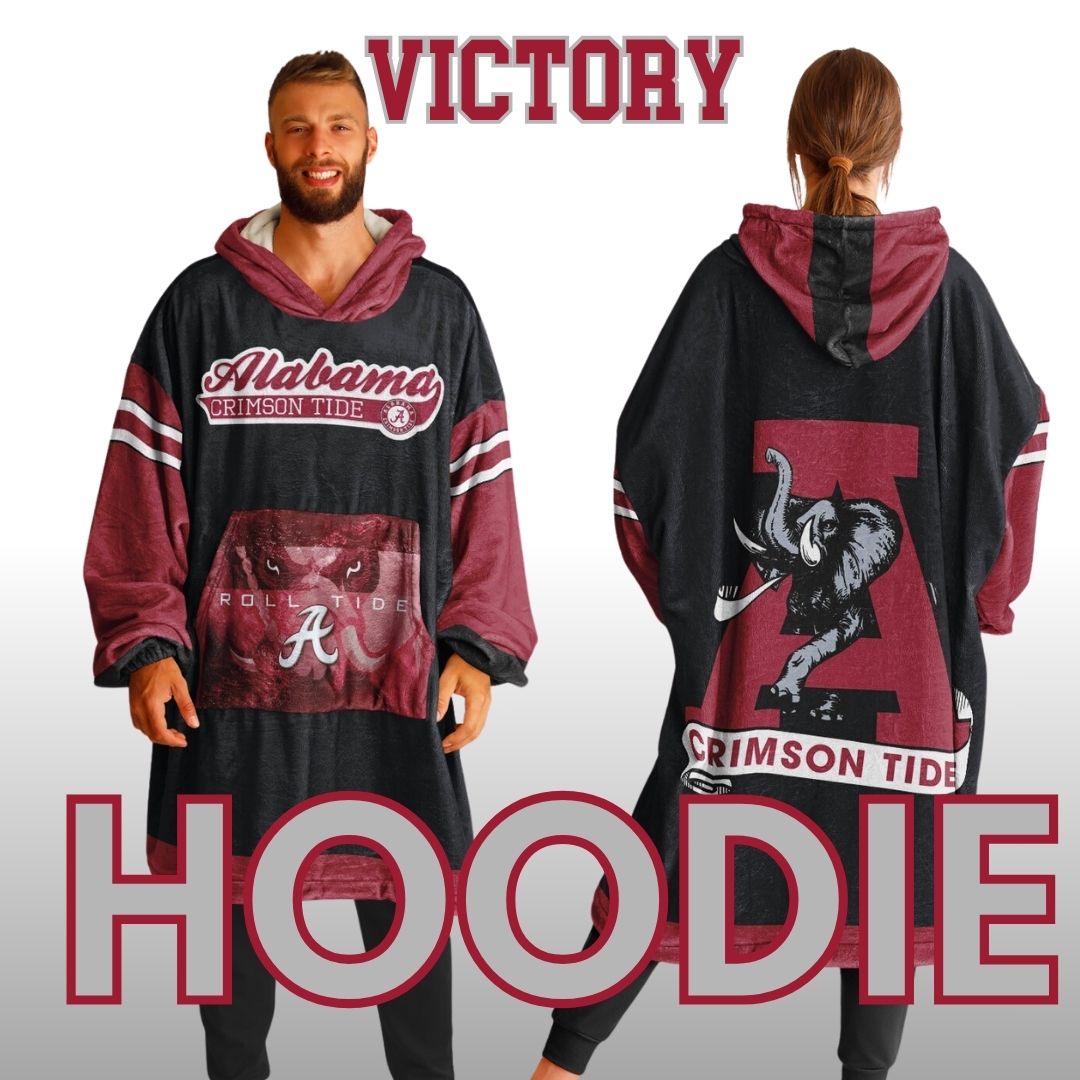 Alabama Crimson Tide Black Cuddle Hoodie Alabama "Big Al" Oversized Hoodie Gift for Fans