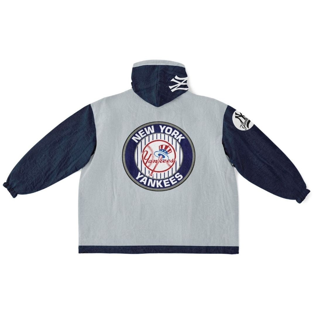 NY Yankees Grey Oversized Cuddle Hoodie