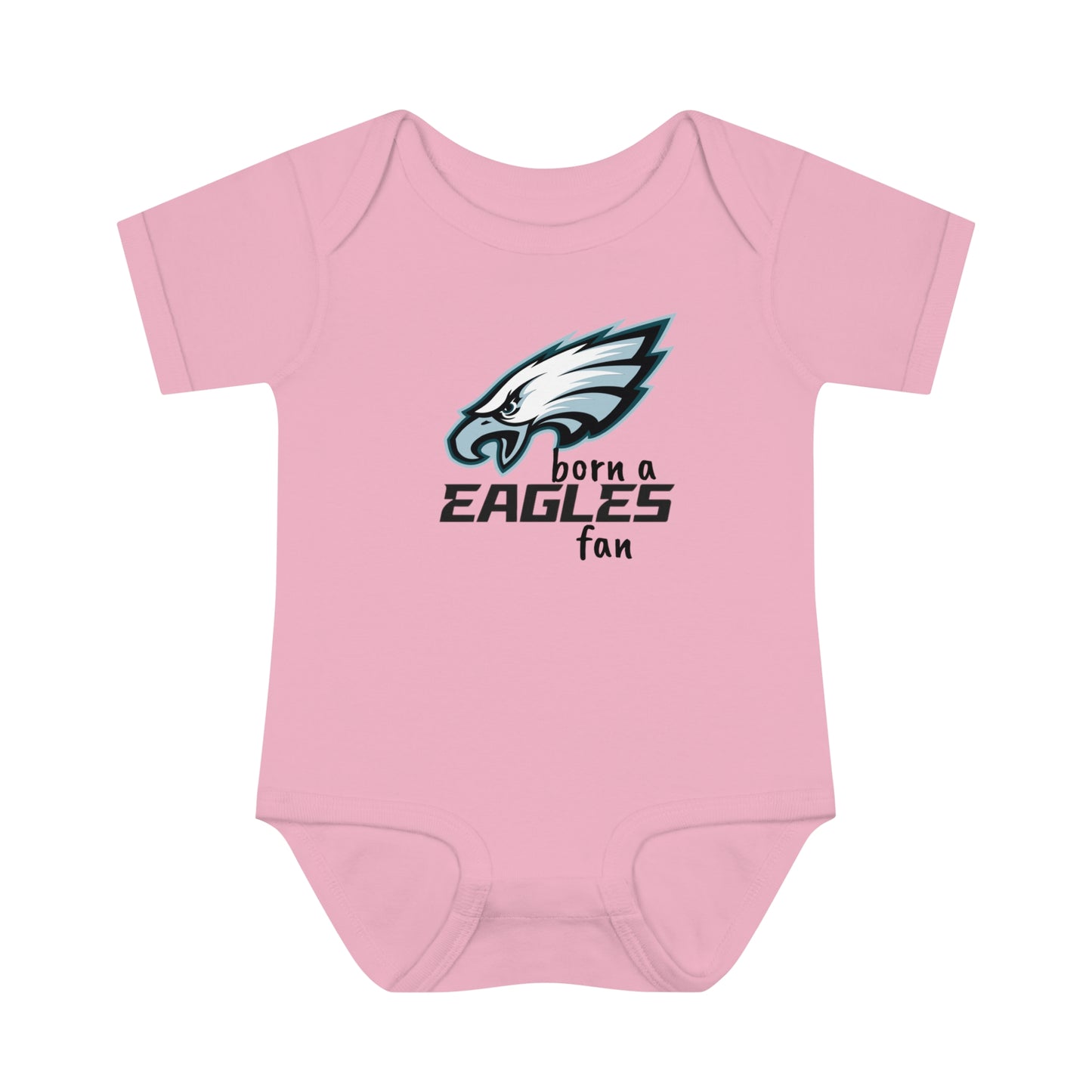 Infant Baby Rib Bodysuit Eagles Born A Fan Cutest New Fan Comfy Fit Super Soft Feel