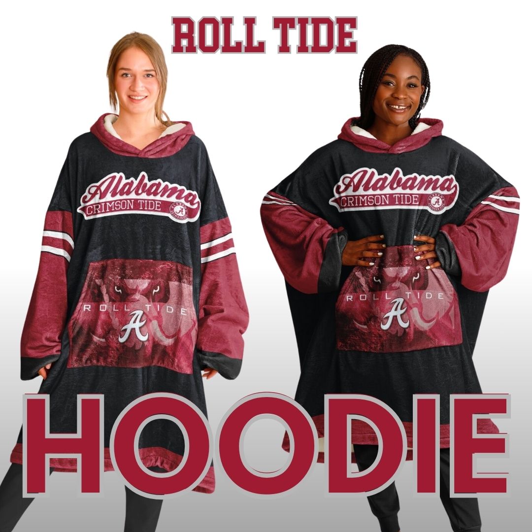 Alabama Crimson Tide Black Cuddle Hoodie Alabama "Big Al" Oversized Hoodie Gift for Fans