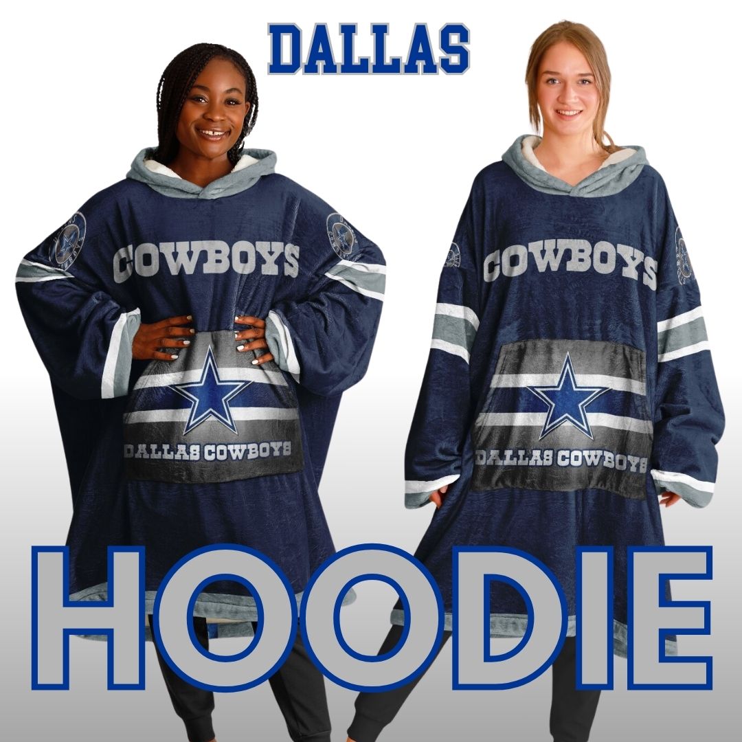 Dallas Cowboys Blue Football Cuddle Hoodie