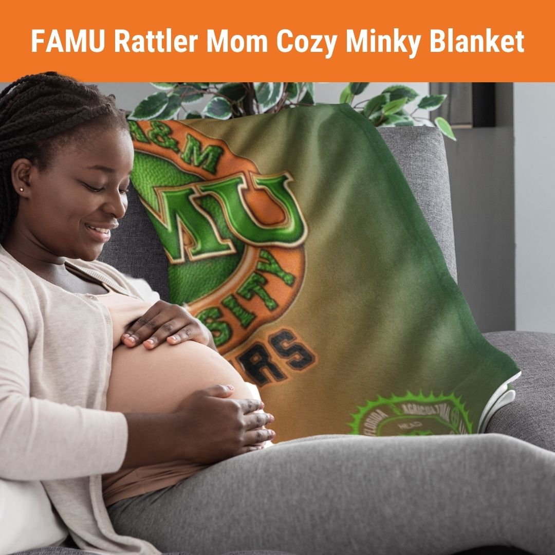 Cozy FAMU Rattlers Minky Blanket Gift for Back To School Florida A&M Throw Blanket to Keep Her Warm Inside or Out Gift for Rattler Mom