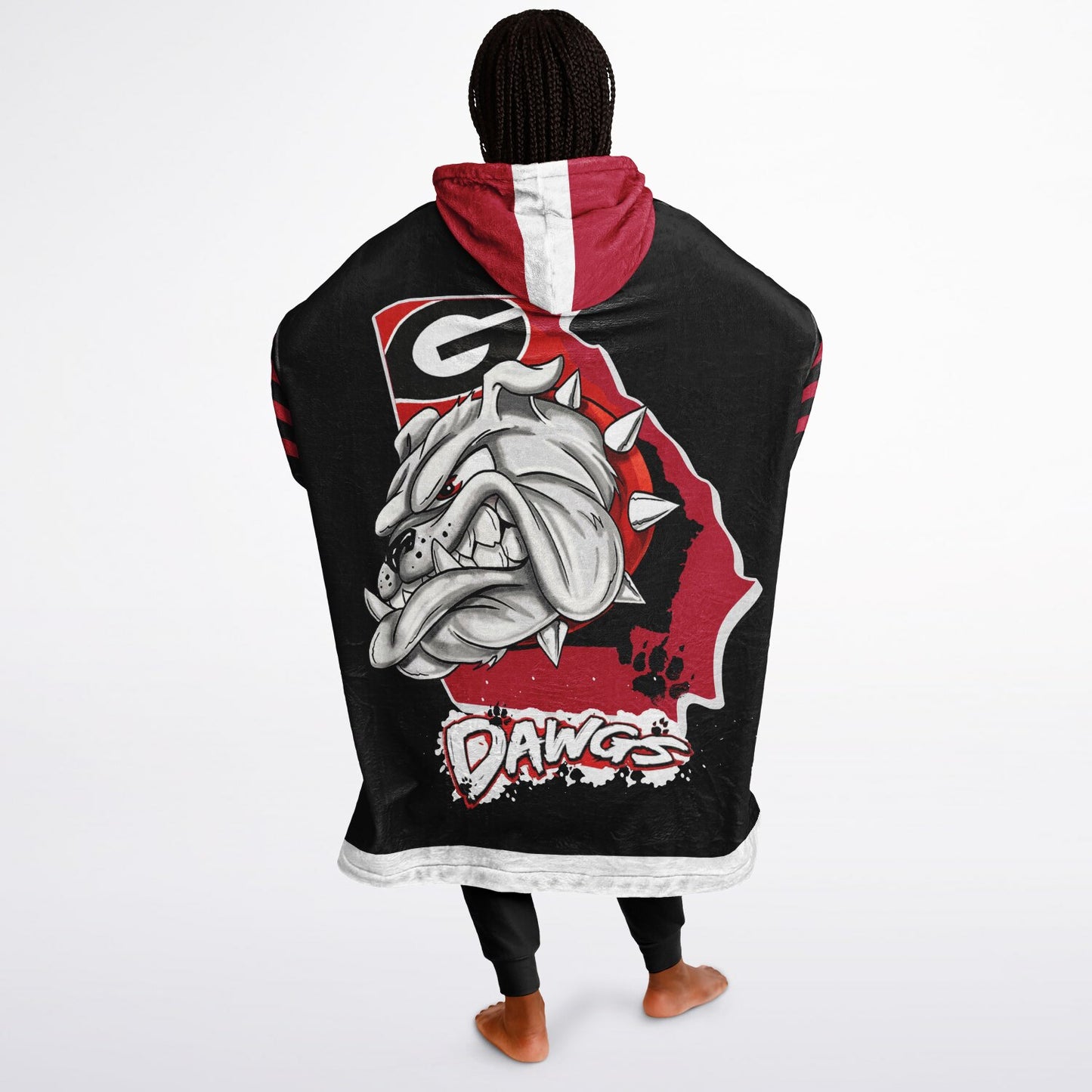 Georgia State Dawgs Black Bulldogs Cozy Cuddle Hoodie