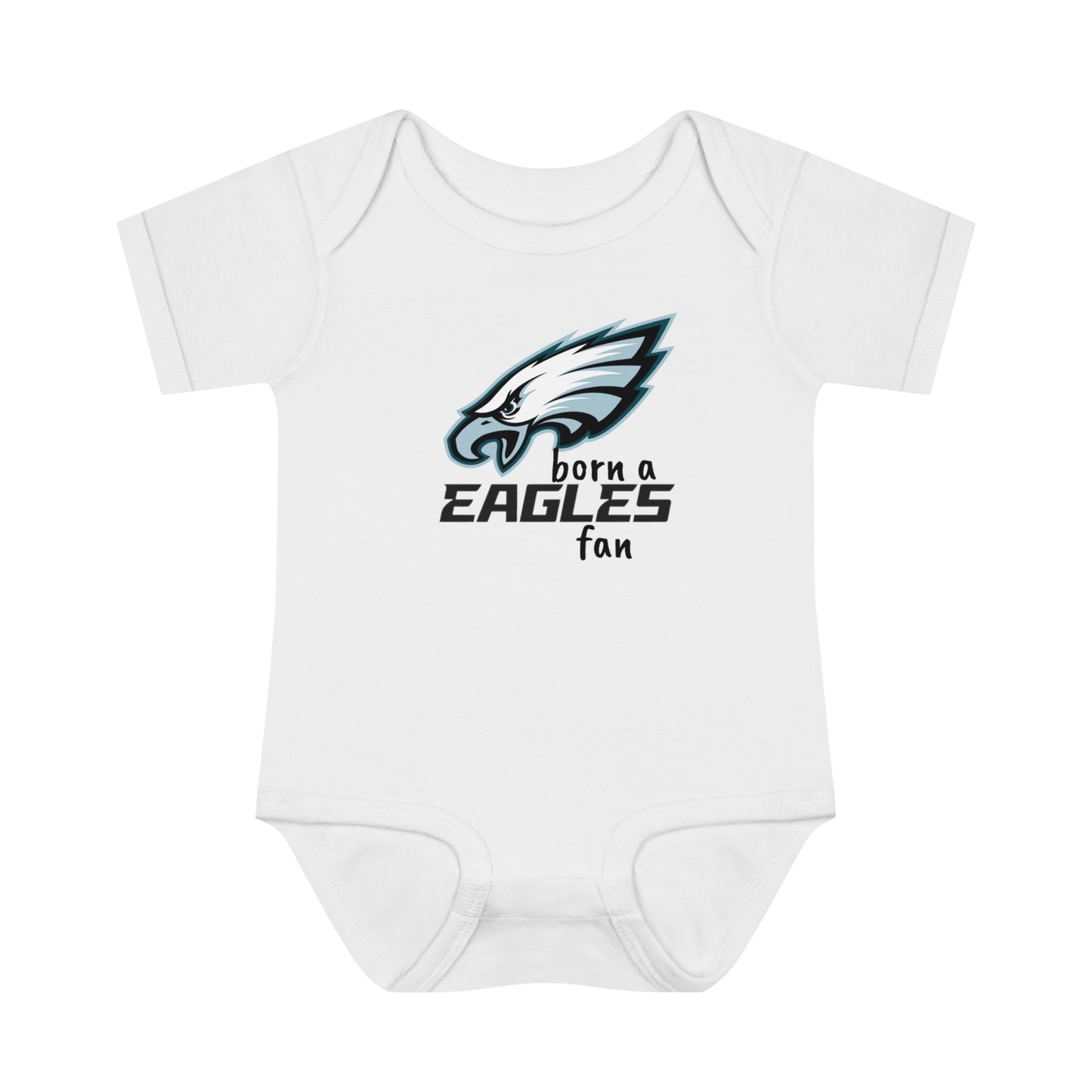 Infant Baby Rib Bodysuit Eagles Born A Fan Cutest New Fan Comfy Fit Super Soft Feel