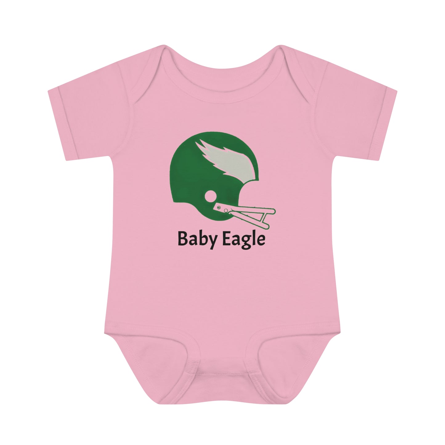 Infant Baby Rib Bodysuit Retro Eagles Helmet "Baby Eagle" Cutest New Fan Comfy Fit Super Soft Feel