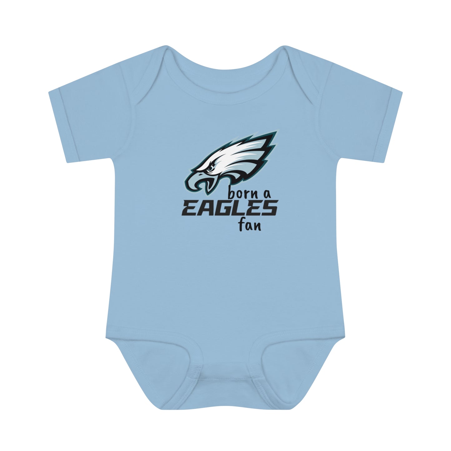 Infant Baby Rib Bodysuit Eagles Born A Fan Cutest New Fan Comfy Fit Super Soft Feel