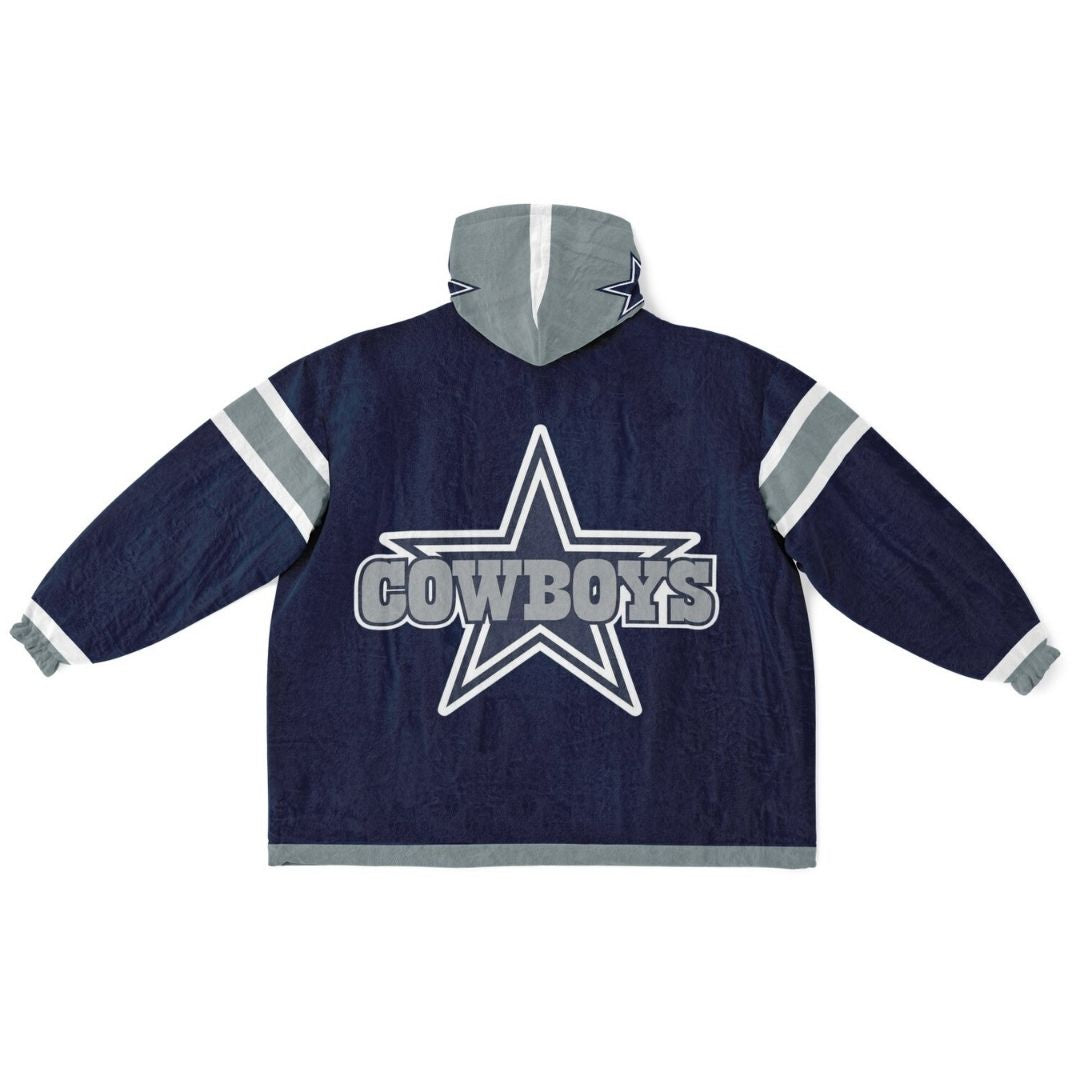 Dallas Cowboys Blue Football Cuddle Hoodie